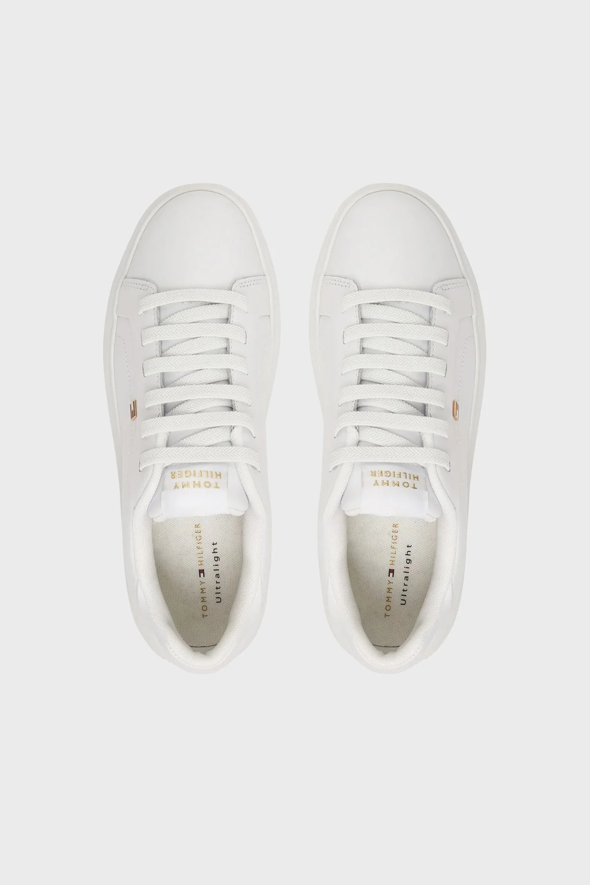 Tommy Hilfiger Hakiki Deri Logolu Sneaker Kadın Ayakkabı FW0FW08948 YBS BEYAZ - 3