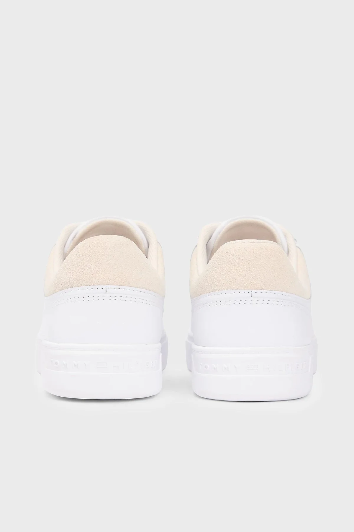Tommy Hilfiger Hakiki Deri Logolu Sneaker Kadın Ayakkabı FW0FW09020 0K4 BEYAZ - 6