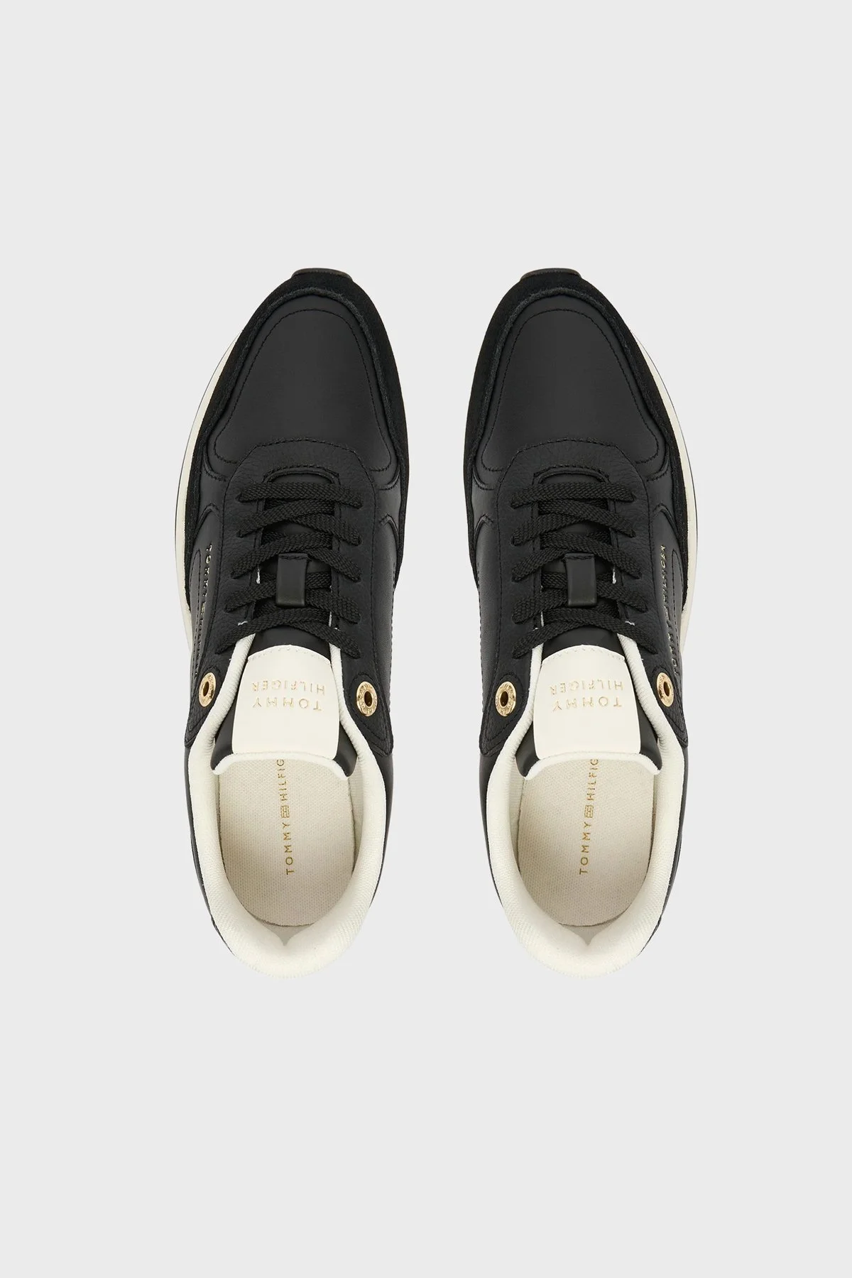 Tommy Hilfiger Hakiki Deri Logolu Sneaker Bayan Ayakkabı FW0FW09267 BDS SİYAH - 3