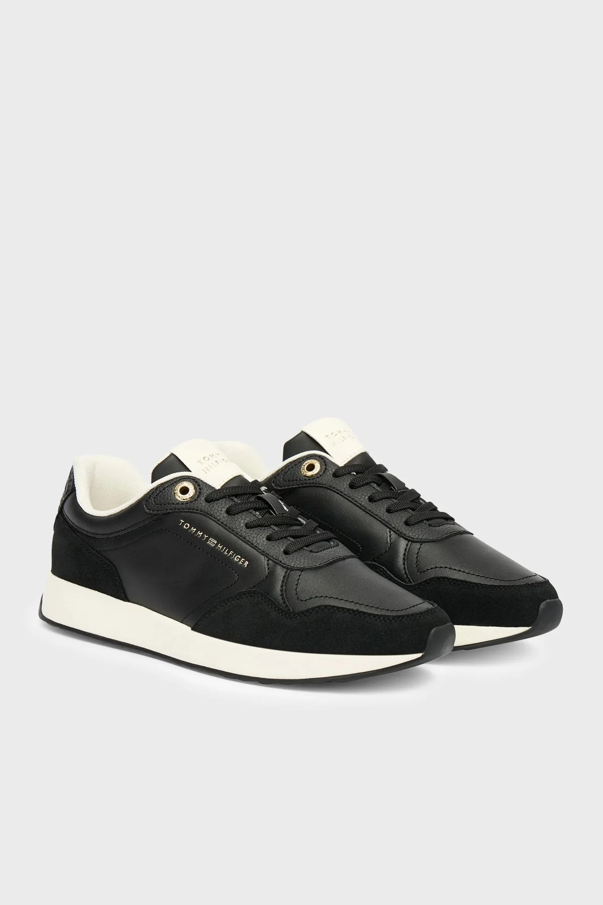 Tommy Hilfiger Hakiki Deri Logolu Sneaker Kadın Ayakkabı FW0FW09267 BDS SİYAH - 2