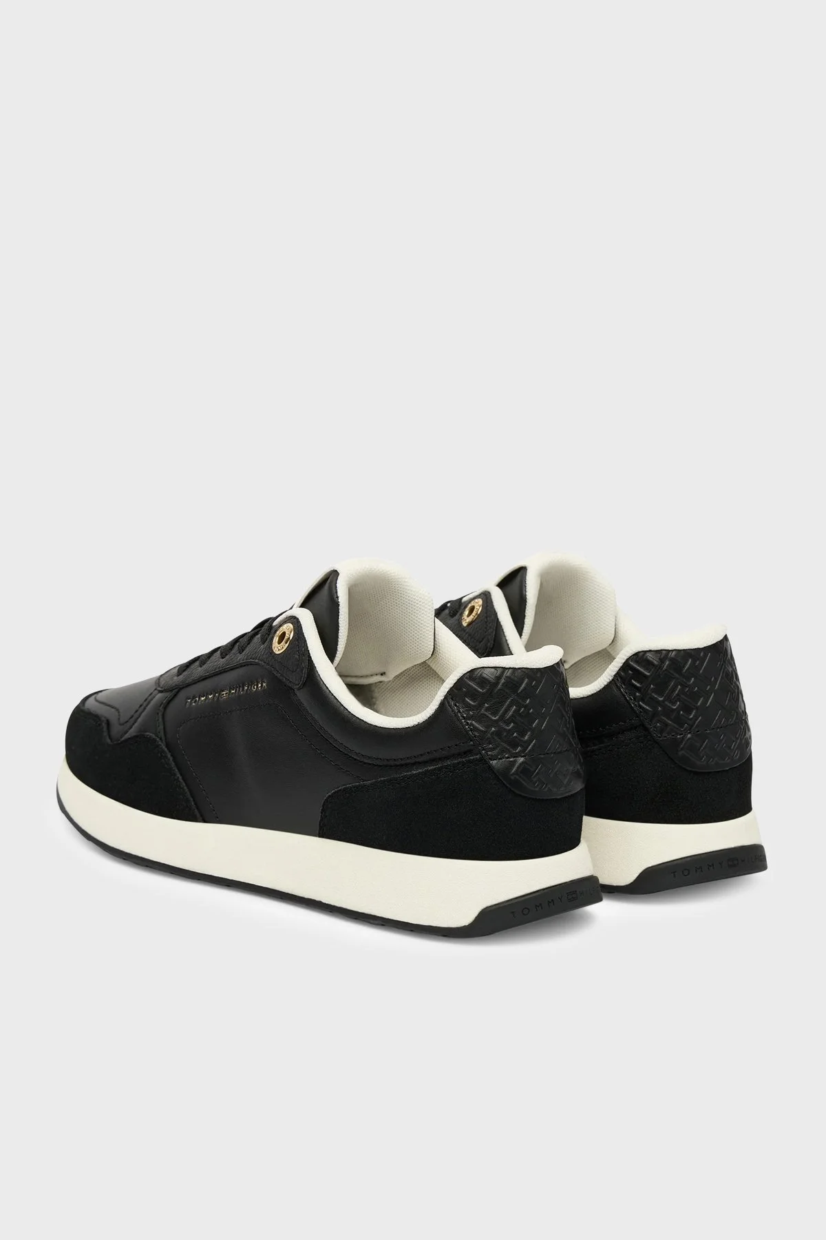 Tommy Hilfiger Hakiki Deri Logolu Sneaker Kadın Ayakkabı FW0FW09267 BDS SİYAH - 4
