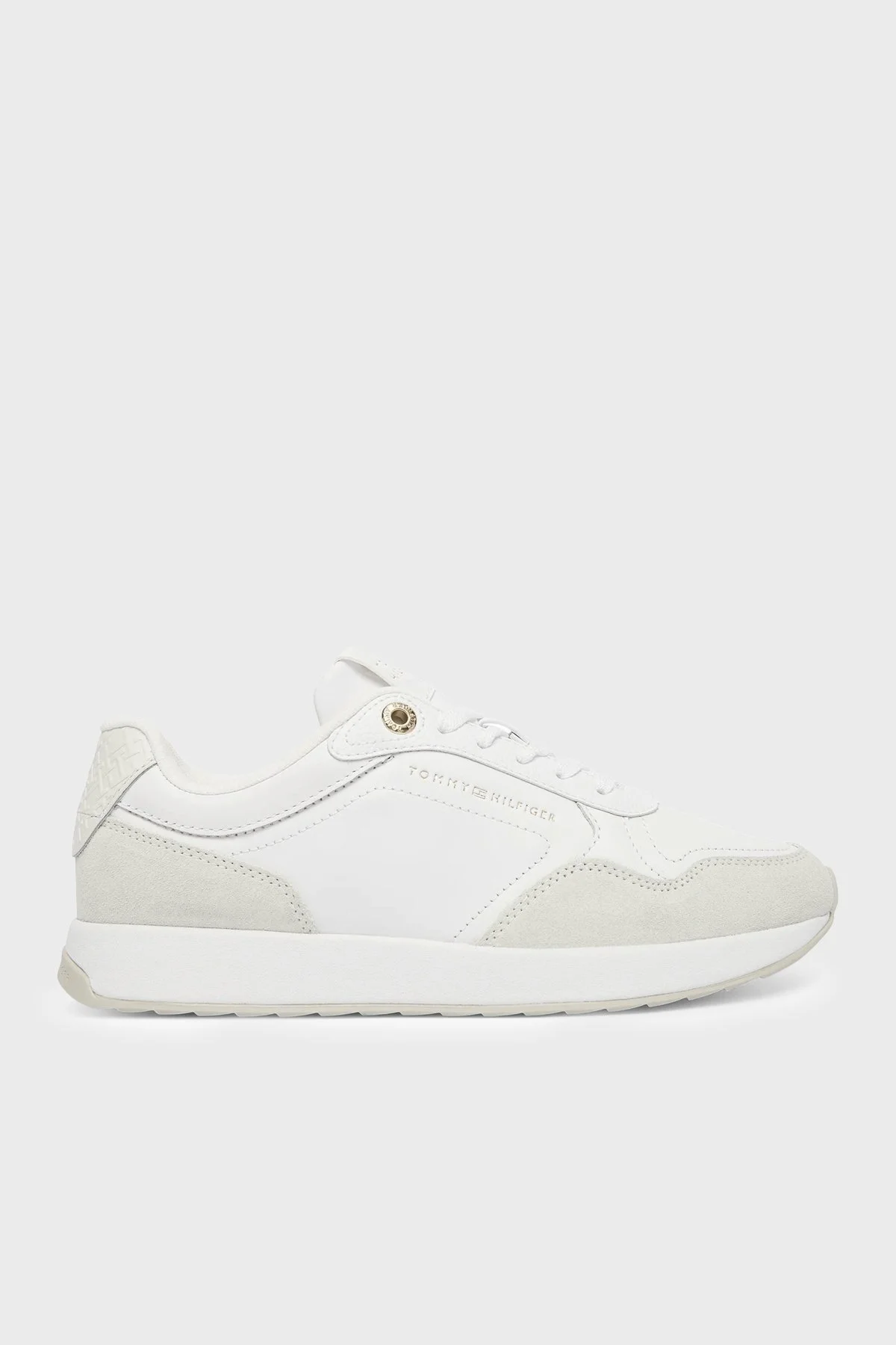 Tommy Hilfiger Hakiki Deri Logolu Sneaker Kadın Ayakkabı FW0FW09267 YBS BEYAZ - 1