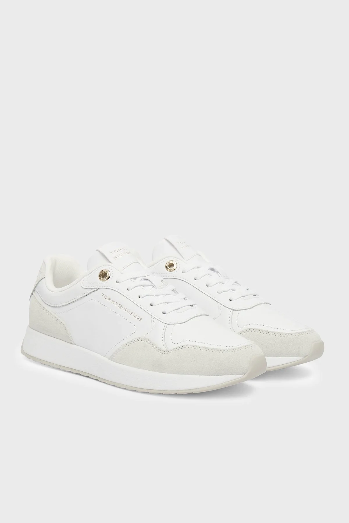Tommy Hilfiger Hakiki Deri Logolu Sneaker Kadın Ayakkabı FW0FW09267 YBS BEYAZ - 2