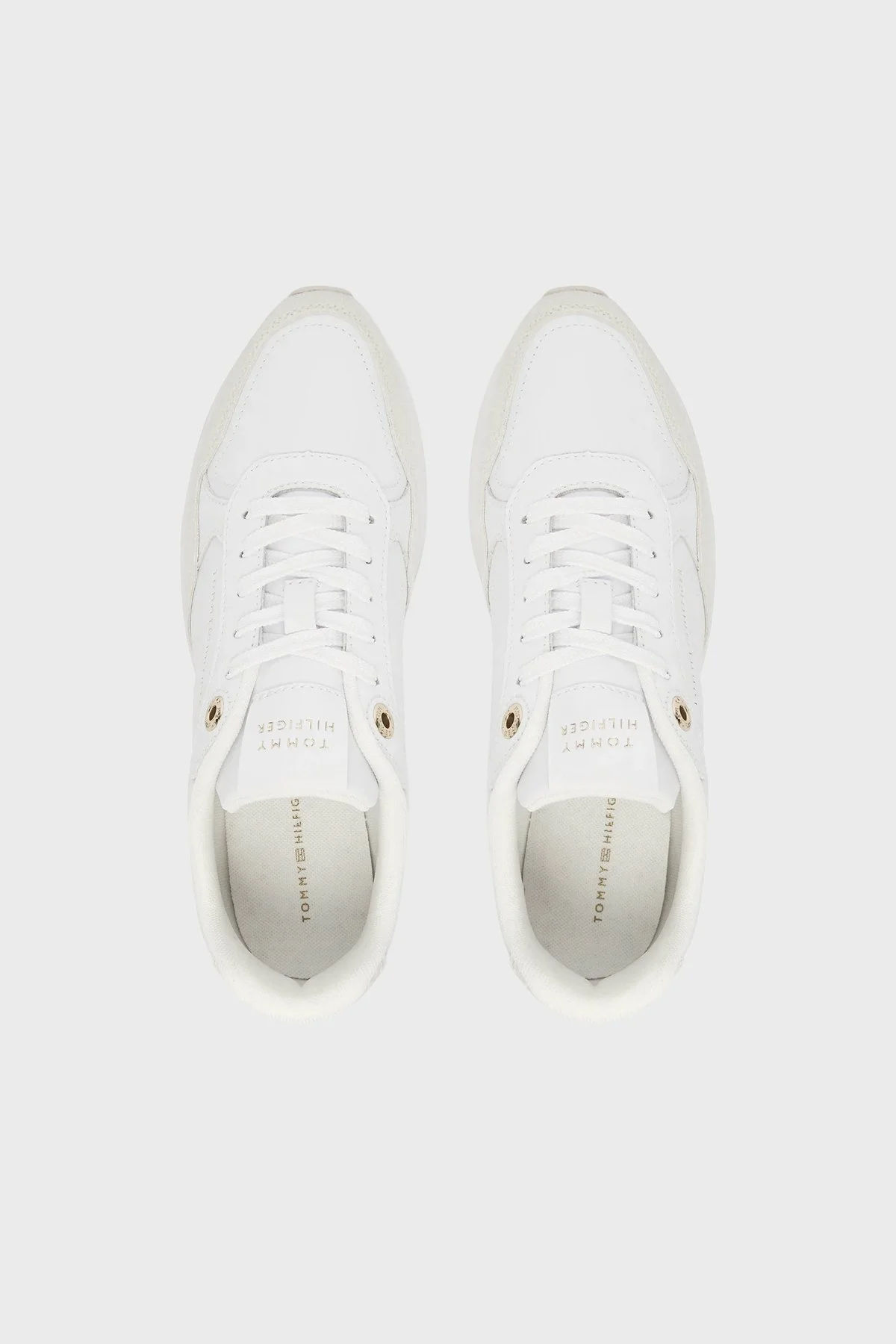 Tommy Hilfiger Hakiki Deri Logolu Sneaker Kadın Ayakkabı FW0FW09267 YBS BEYAZ - 3