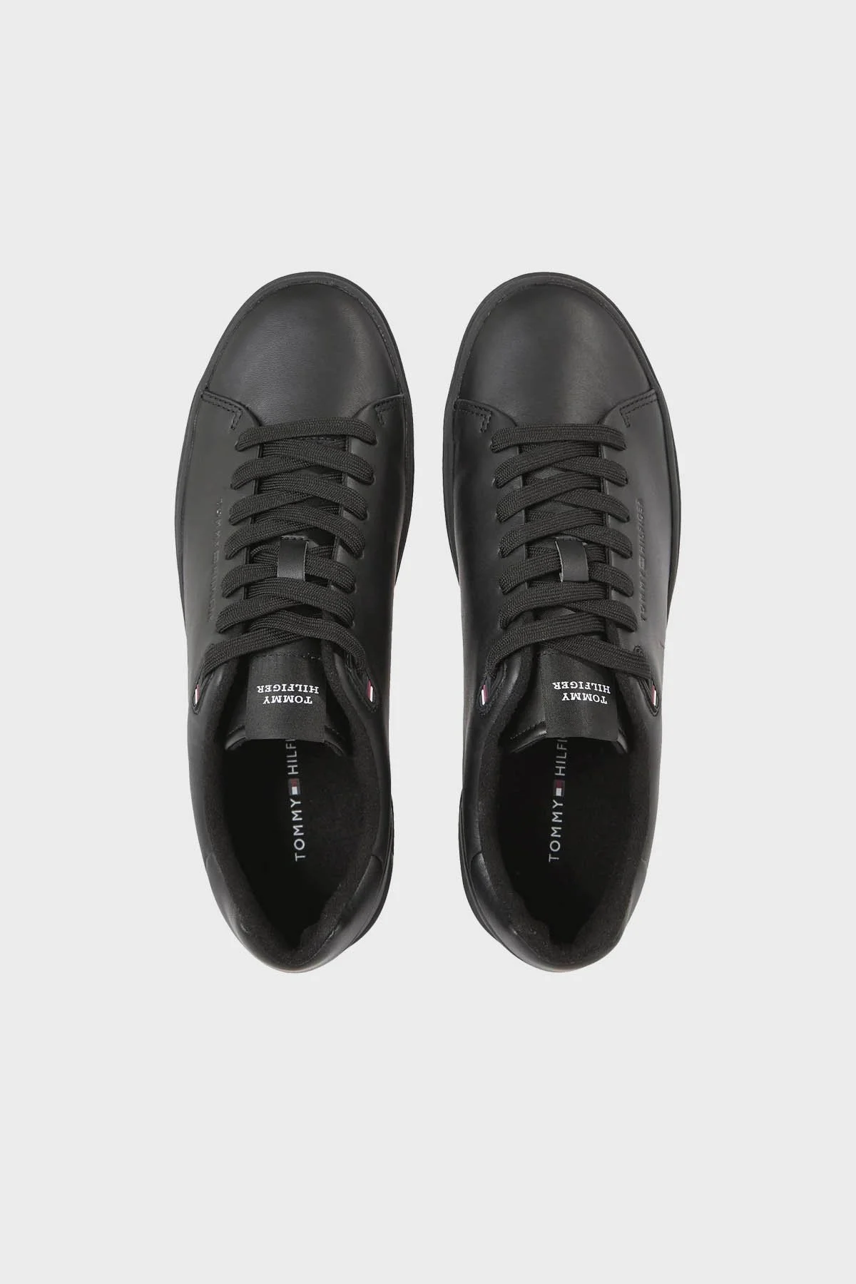 Tommy Hilfiger Hakiki Deri Logolu Sneaker Erkek Ayakkabı FM0FM04830 0GQ SİYAH - 4