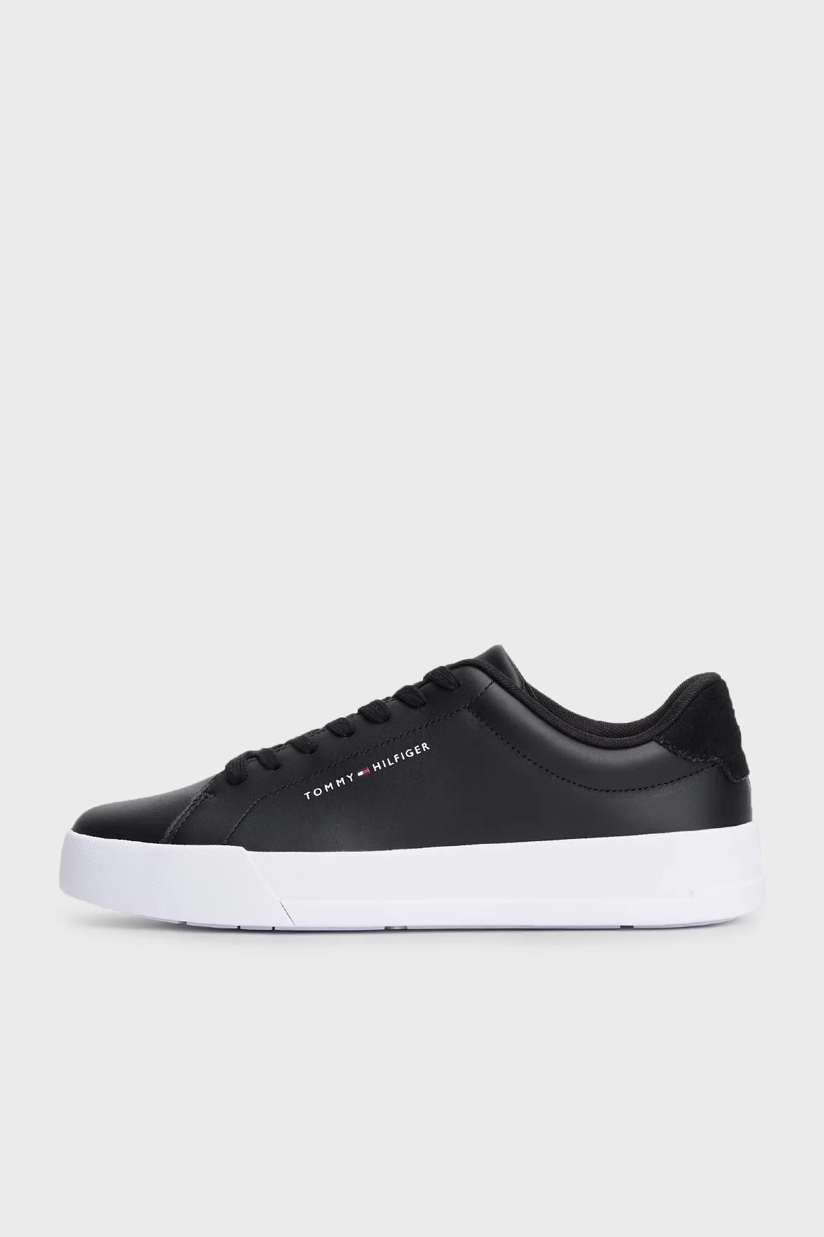 Tommy Hilfiger Hakiki Deri Logolu Sneaker Erkek Ayakkabı FM0FM04971 BDS SİYAH - 9