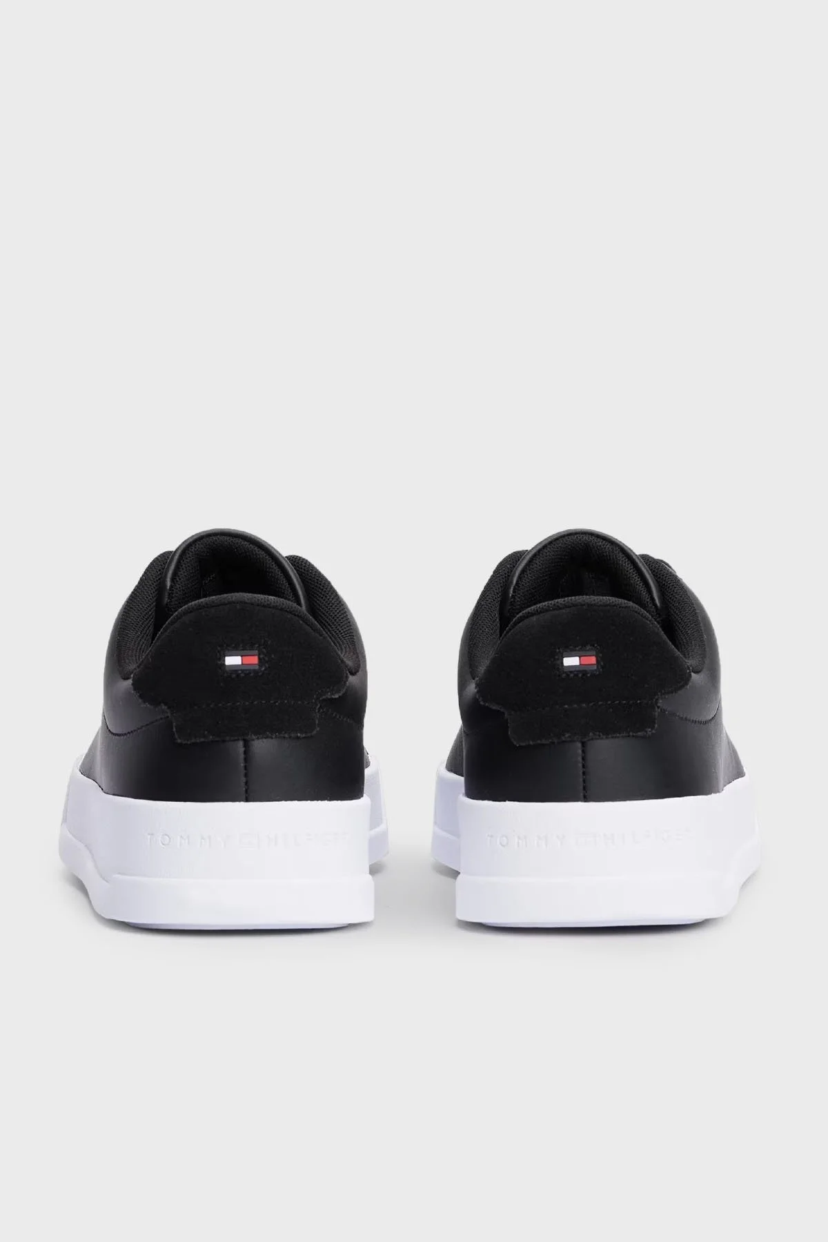 Tommy Hilfiger Hakiki Deri Logolu Sneaker Erkek Ayakkabı FM0FM04971 BDS SİYAH - 13
