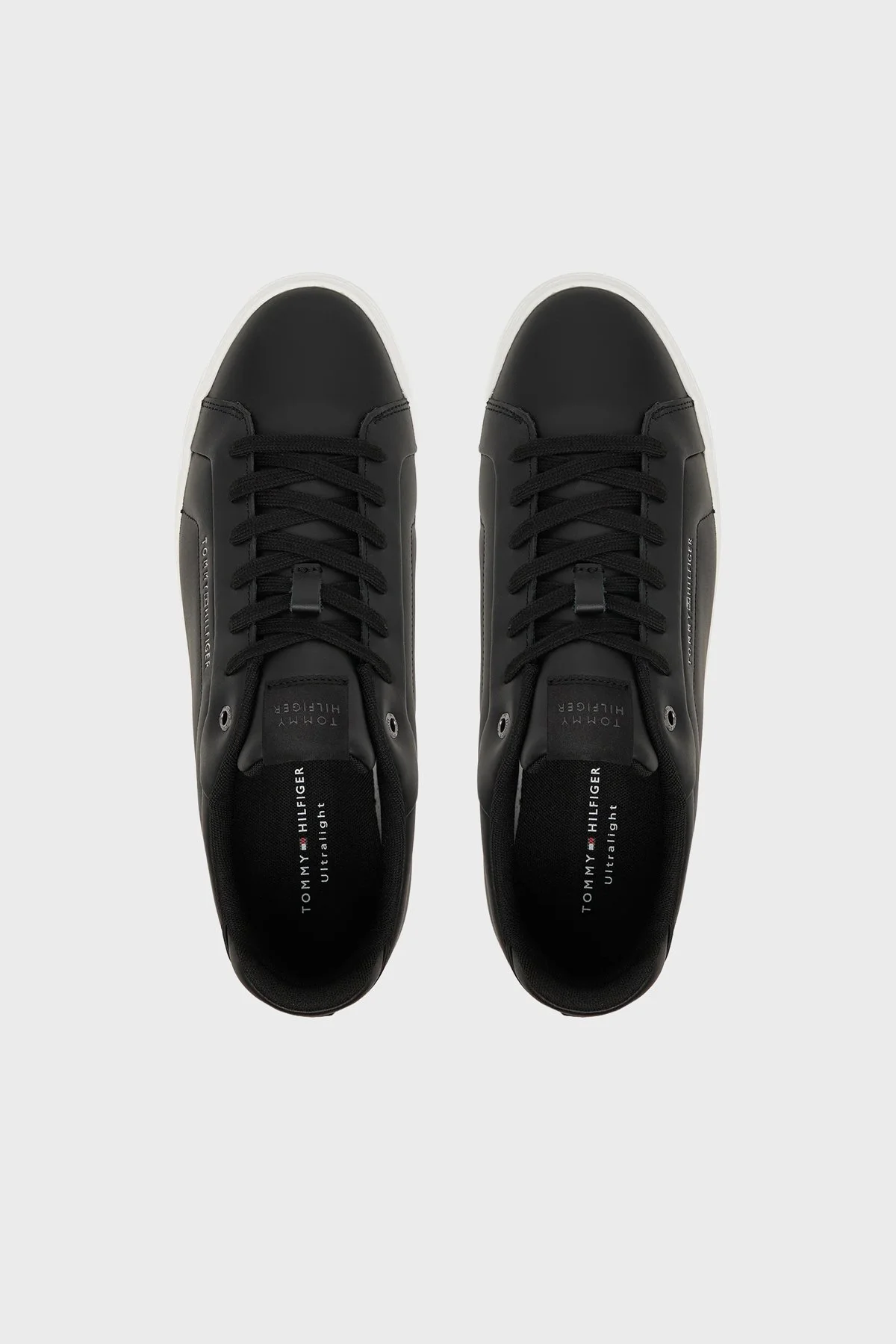 Tommy Hilfiger Hakiki Deri Logolu Sneaker Erkek Ayakkabı FM0FM05837 BDS SİYAH - 3