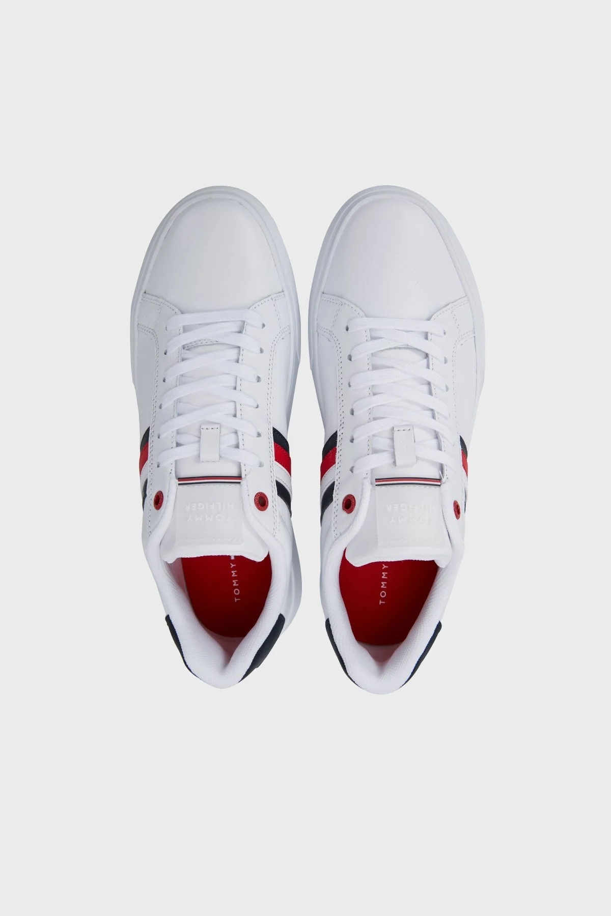 Tommy Hilfiger Hakiki Deri Sneaker Erkek Ayakkabı FM0FM02668 YBS BEYAZ - 5