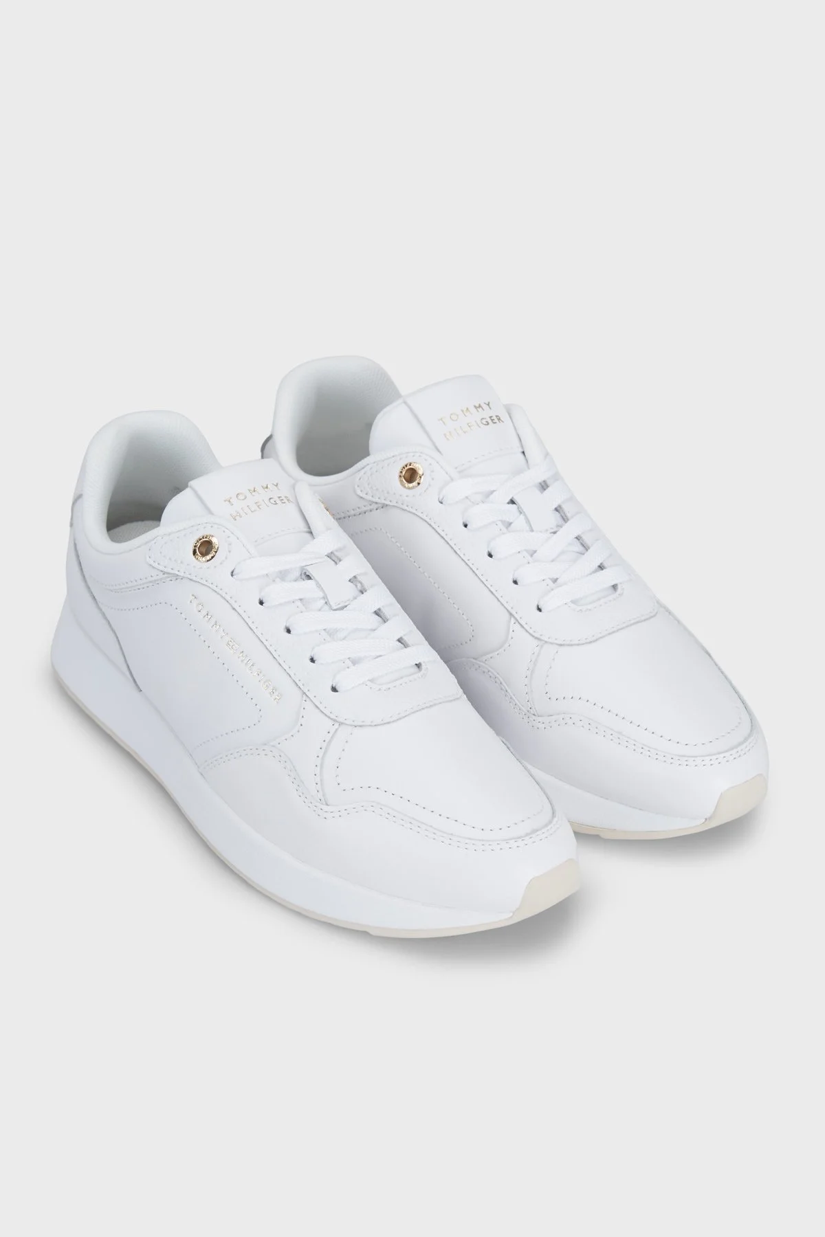 Tommy Hilfiger Hakiki Deri Sneaker Kadın Ayakkabı FW0FW09411 YBS Beyaz - 3