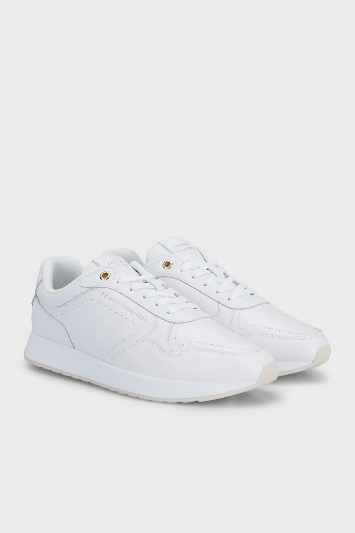 Tommy Hilfiger Hakiki Deri Sneaker Kadın Ayakkabı FW0FW09411 YBS Beyaz - 4
