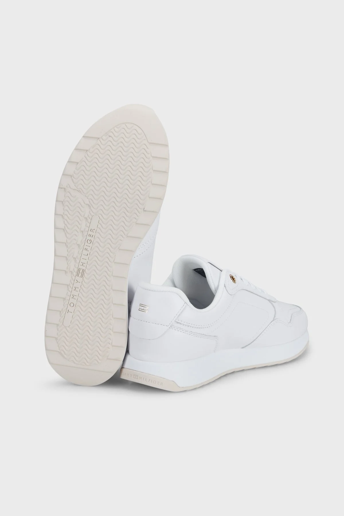 Tommy Hilfiger Hakiki Deri Sneaker Kadın Ayakkabı FW0FW09411 YBS Beyaz - 5
