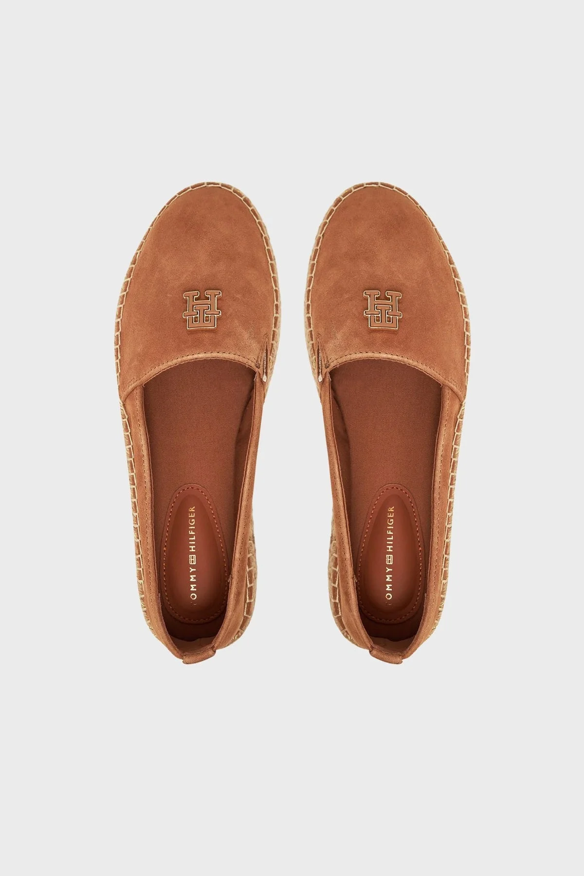 Tommy Hilfiger Hakiki Deri ve Süet Detaylı Paltform Taban Espadril Bayan Ayakkabı FW0FW08586 GU9 KAHVE - 3