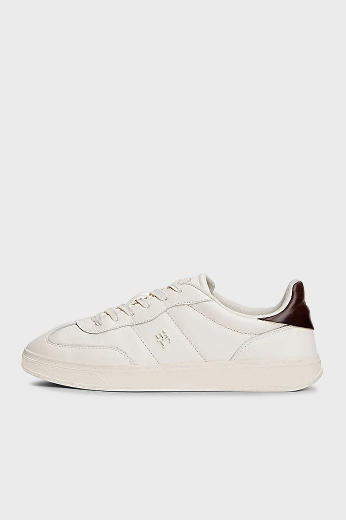 Tommy Hilfiger Hakki Deri Bağcıklı Sneaker Kadın Ayakkabı FW0FW08823 YBH BEYAZ - 2