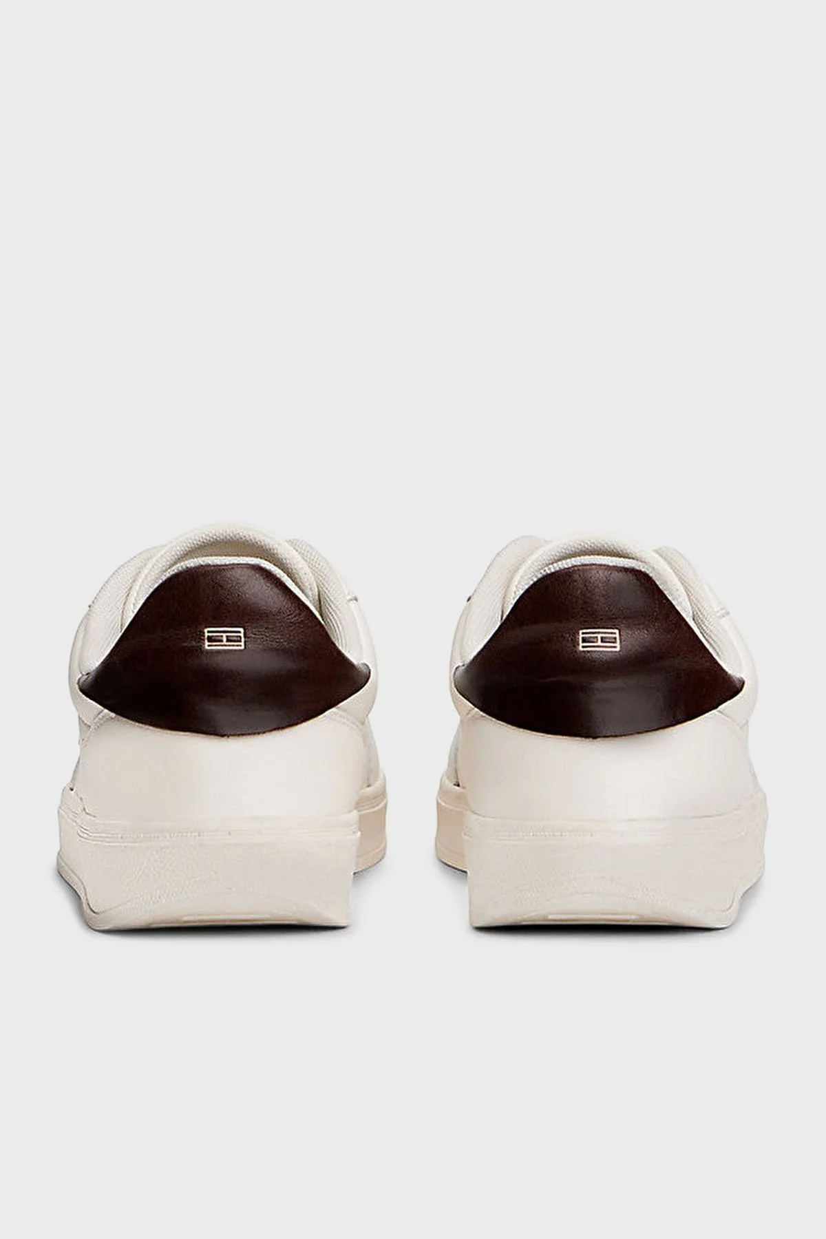 Tommy Hilfiger Hakki Deri Bağcıklı Sneaker Kadın Ayakkabı FW0FW08823 YBH BEYAZ - 5