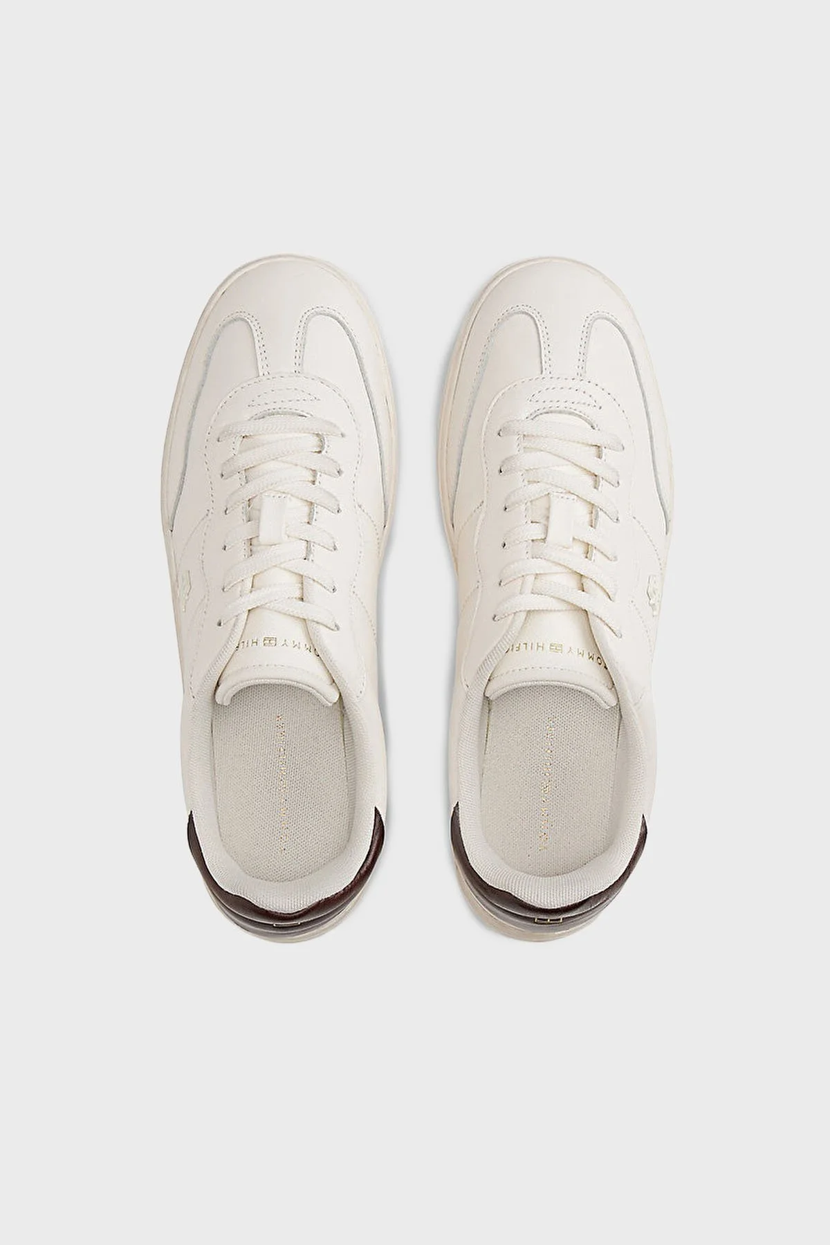 Tommy Hilfiger Hakki Deri Bağcıklı Sneaker Kadın Ayakkabı FW0FW08823 YBH BEYAZ - 6