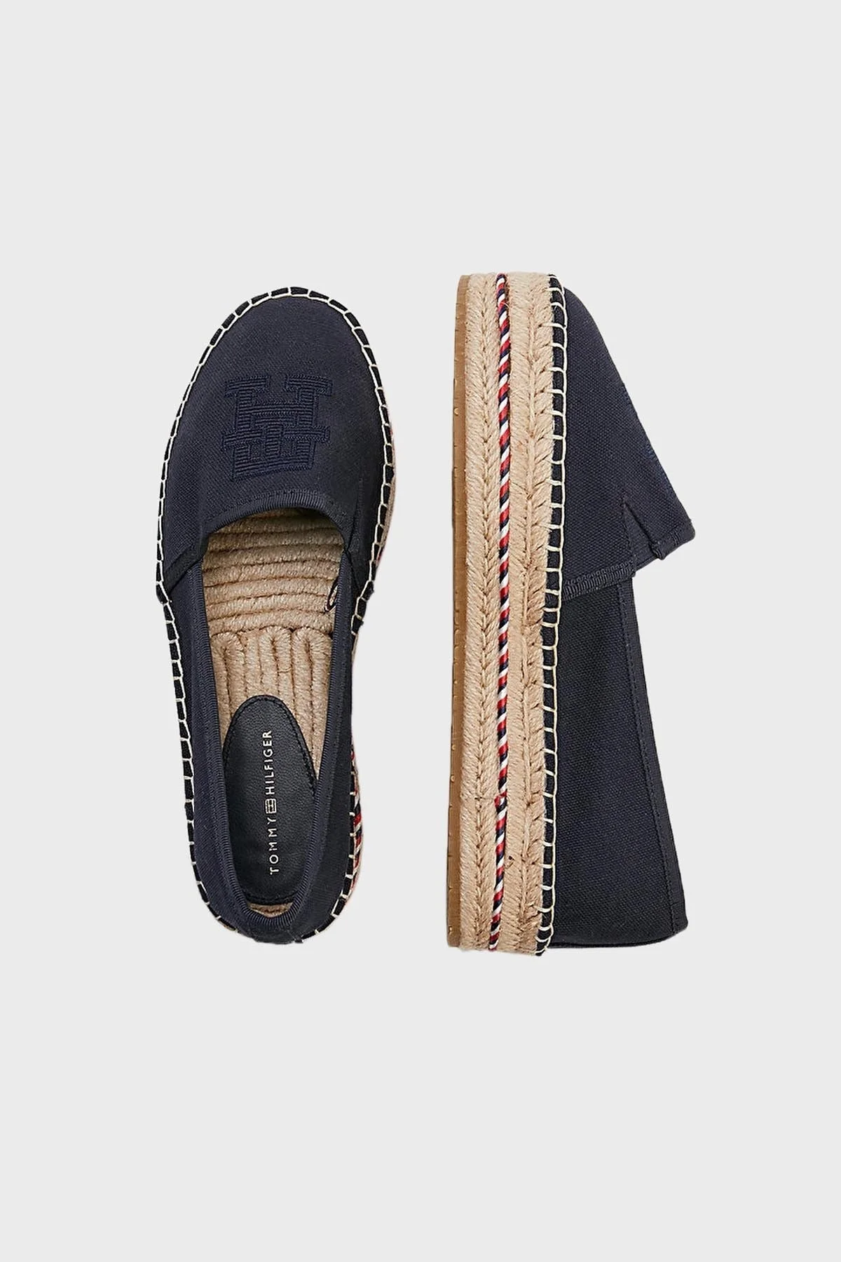 Tommy Hilfiger Hasır Detaylı Espadril Bayan Ayakkabı FW0FW07014 DW6 LACİVERT - 4