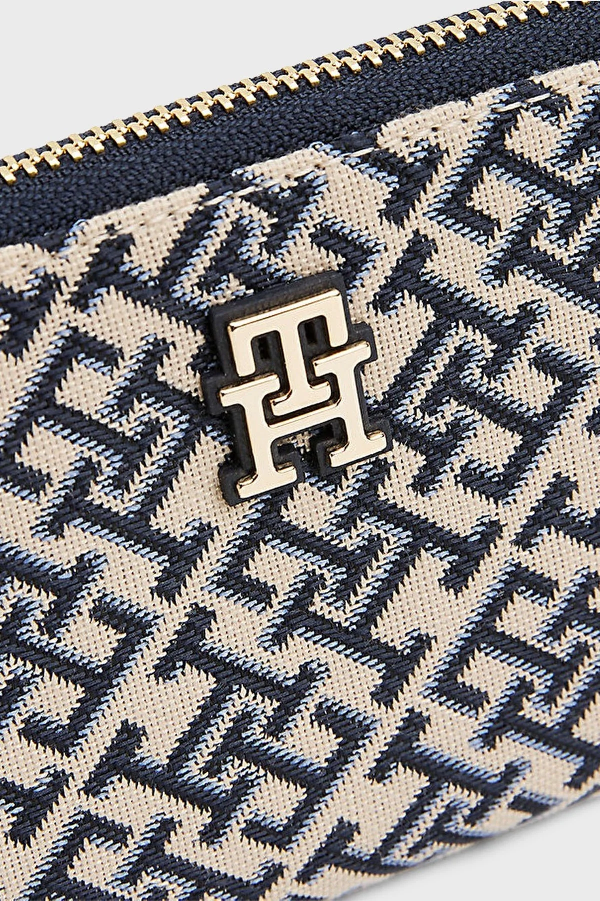 Tommy Hilfiger Jakarlı Fermuarlı Bayan Cüzdan AW0AW17478 DW6 LACİVERT - 4