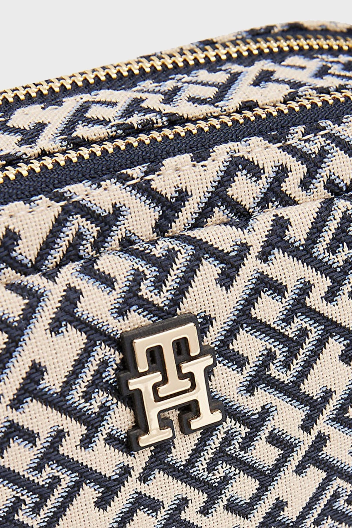 Tommy Hilfiger Jakarlı Logo Baskılı Çıkarılabilir Askılı Bayan Çanta AW0AW17443 DW6 LACİVERT - 5
