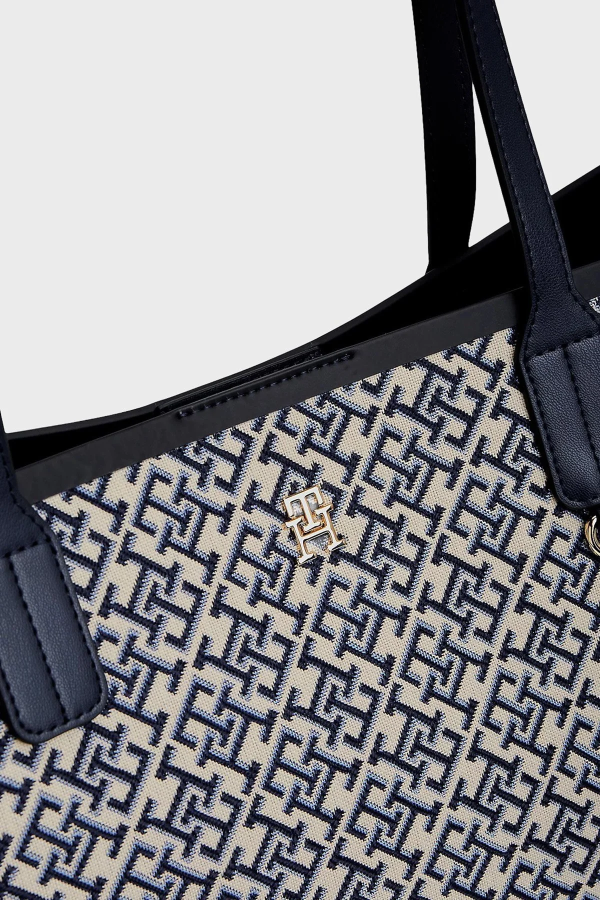 Tommy Hilfiger Jakarlı Omuz Askılı Kadın Çanta AW0AW18889 0GY Mavi - 5