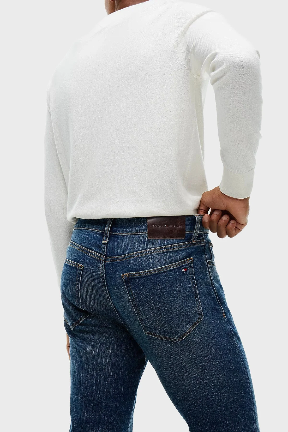 Tommy Hilfiger Jeans Erkek Kot Pantolon MW0MW44925 1A8 Mavi - 6