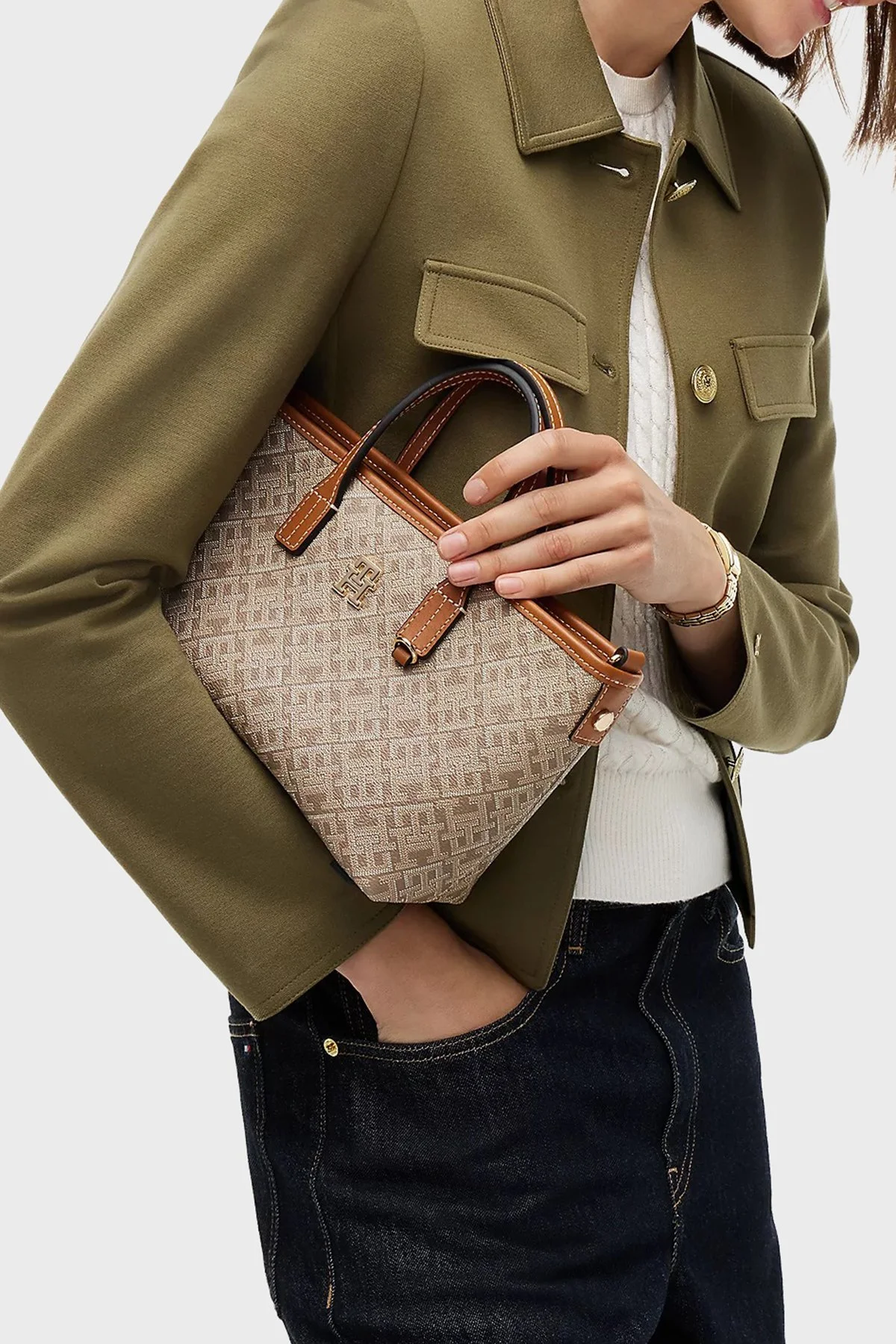 Tommy Hilfiger Kadın Çanta AW0AW18848 0I1 Koyu bej - 2