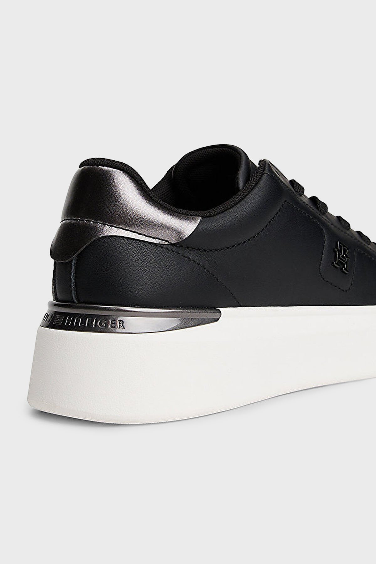 ふみ Tommy Hilfiger Kalın Tabanlı Deri Sneaker Kadın Ayakkabı