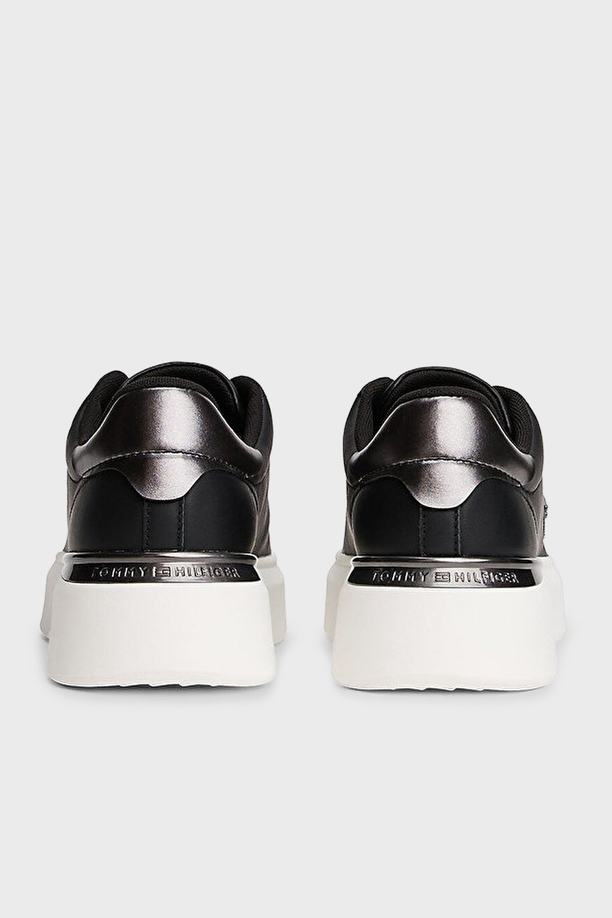 ふみ Tommy Hilfiger Kalın Tabanlı Deri Sneaker Kadın Ayakkabı