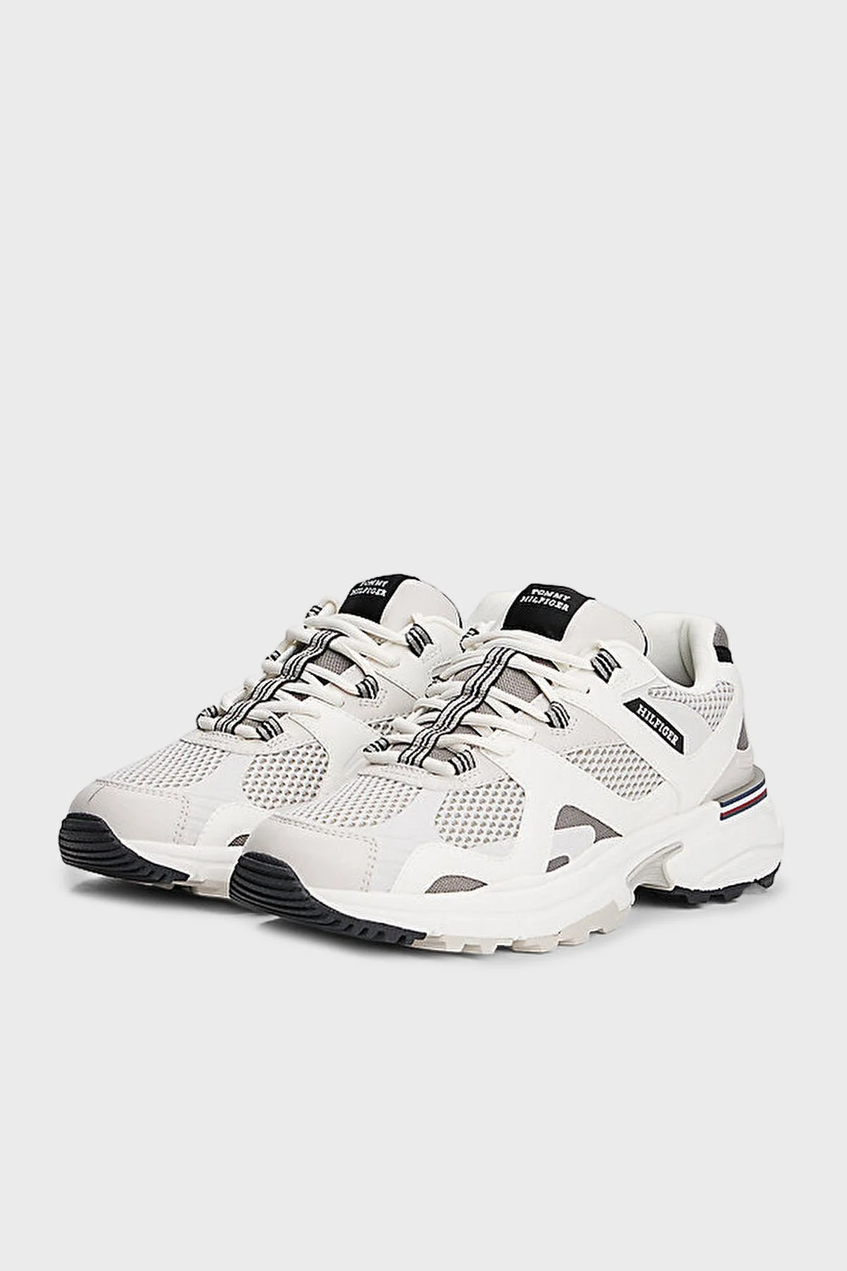 Tommy Hilfiger Kalın Tabanlı Sneaker Erkek Ayakkabı FM0FM05567 PQ8 GRİ-BEYAZ - 1