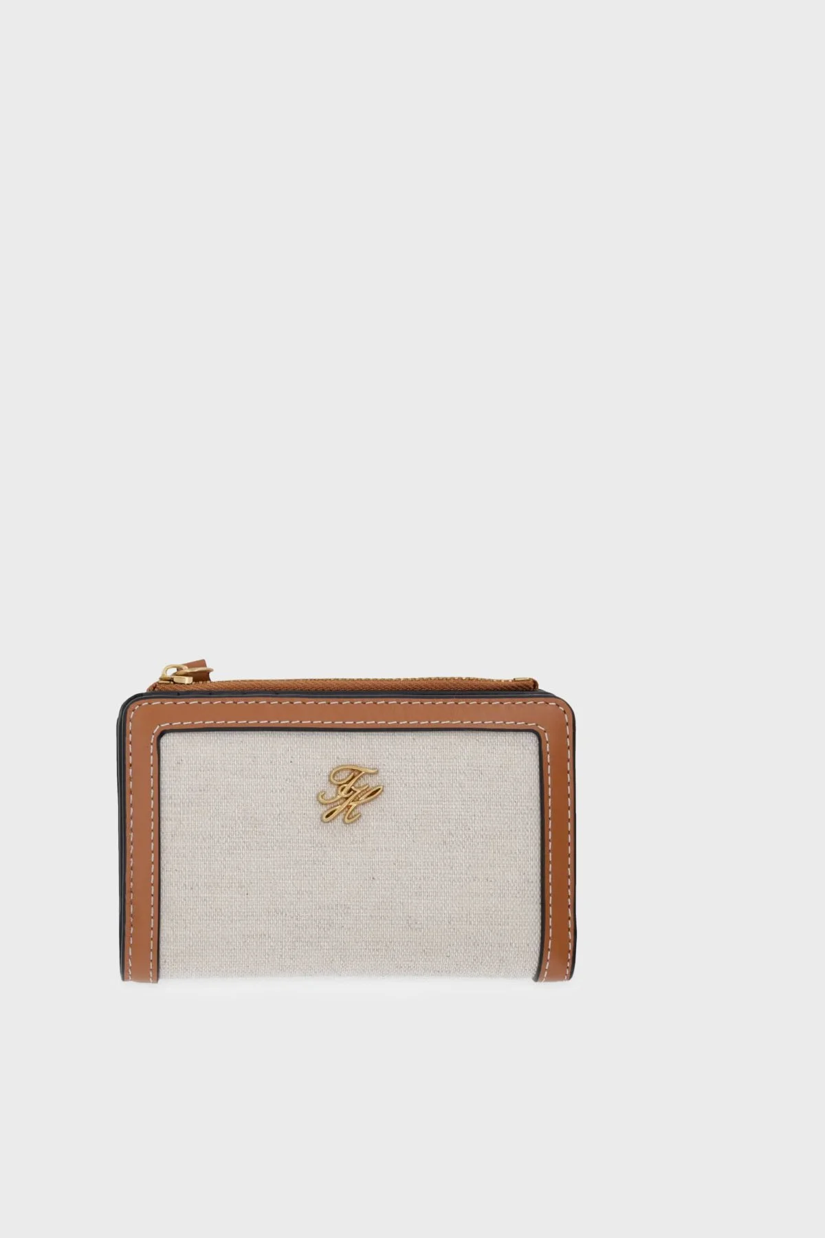 Tommy Hilfiger Kanvas Katlanır Kadın Cüzdan AW0AW18706 GB8 Bej - 1
