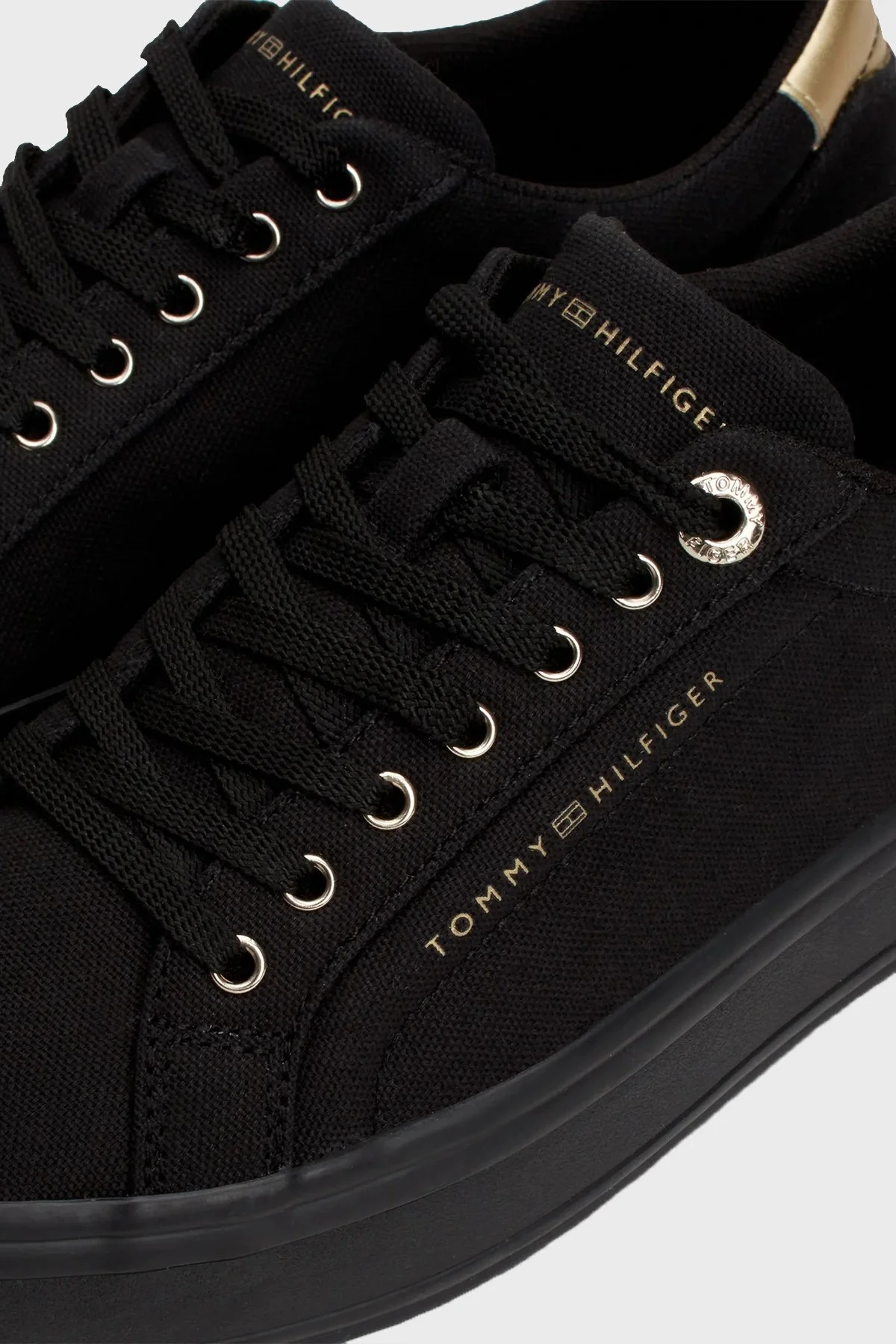 Tommy Hilfiger Kanvas Sneaker Bayan Ayakkabı FW0FW07682 BDS SİYAH - 6