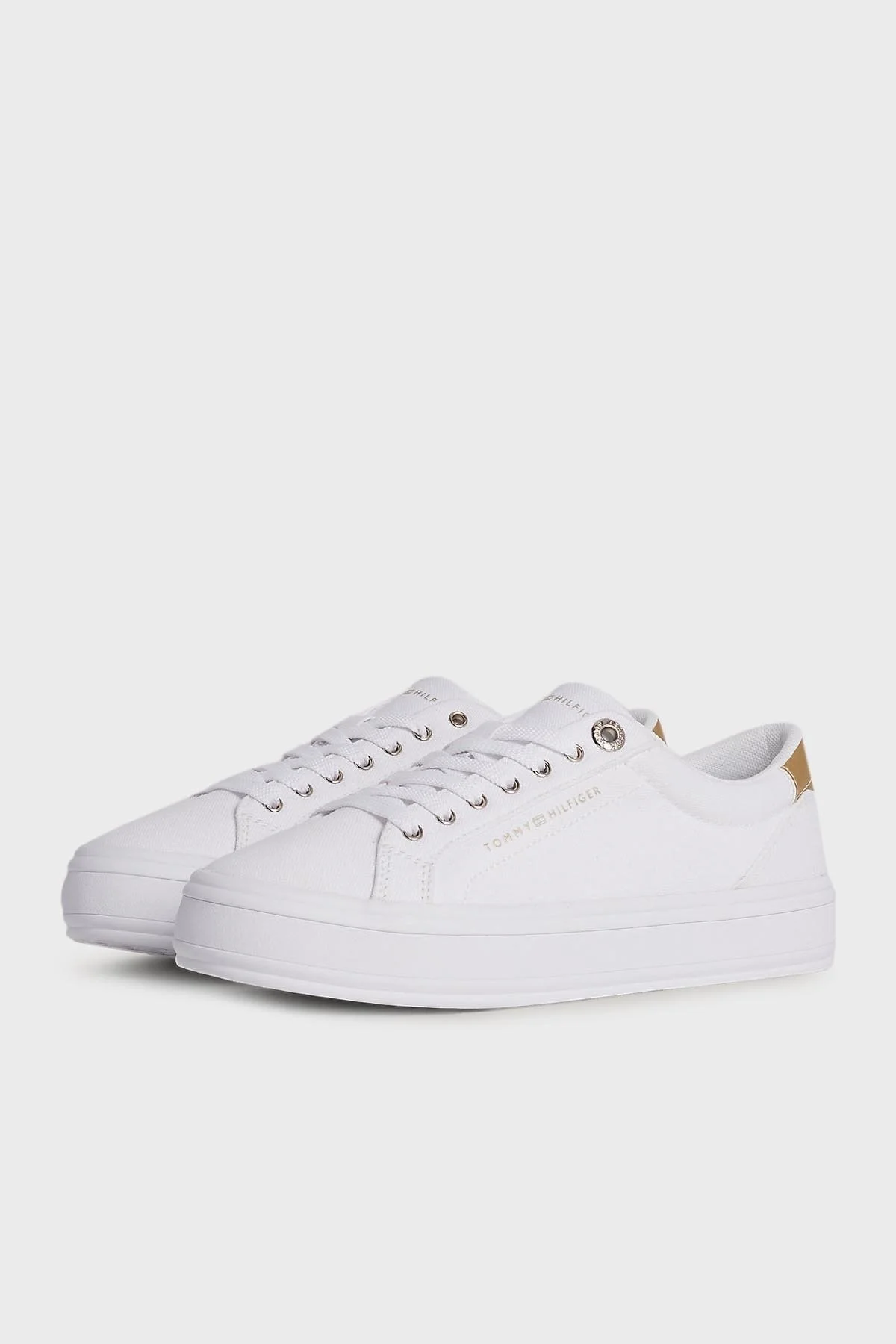 Tommy Hilfiger Kanvas Sneaker Bayan Ayakkabı FW0FW07682 YBS BEYAZ - 2