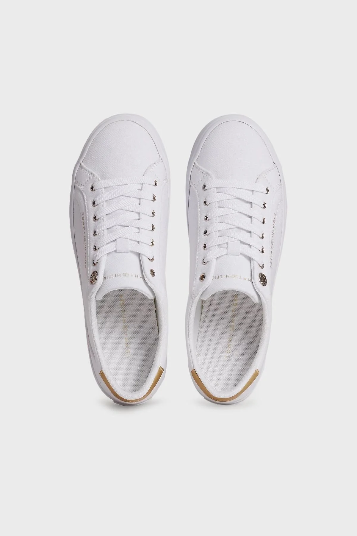 Tommy Hilfiger Kanvas Sneaker Bayan Ayakkabı FW0FW07682 YBS BEYAZ - 3