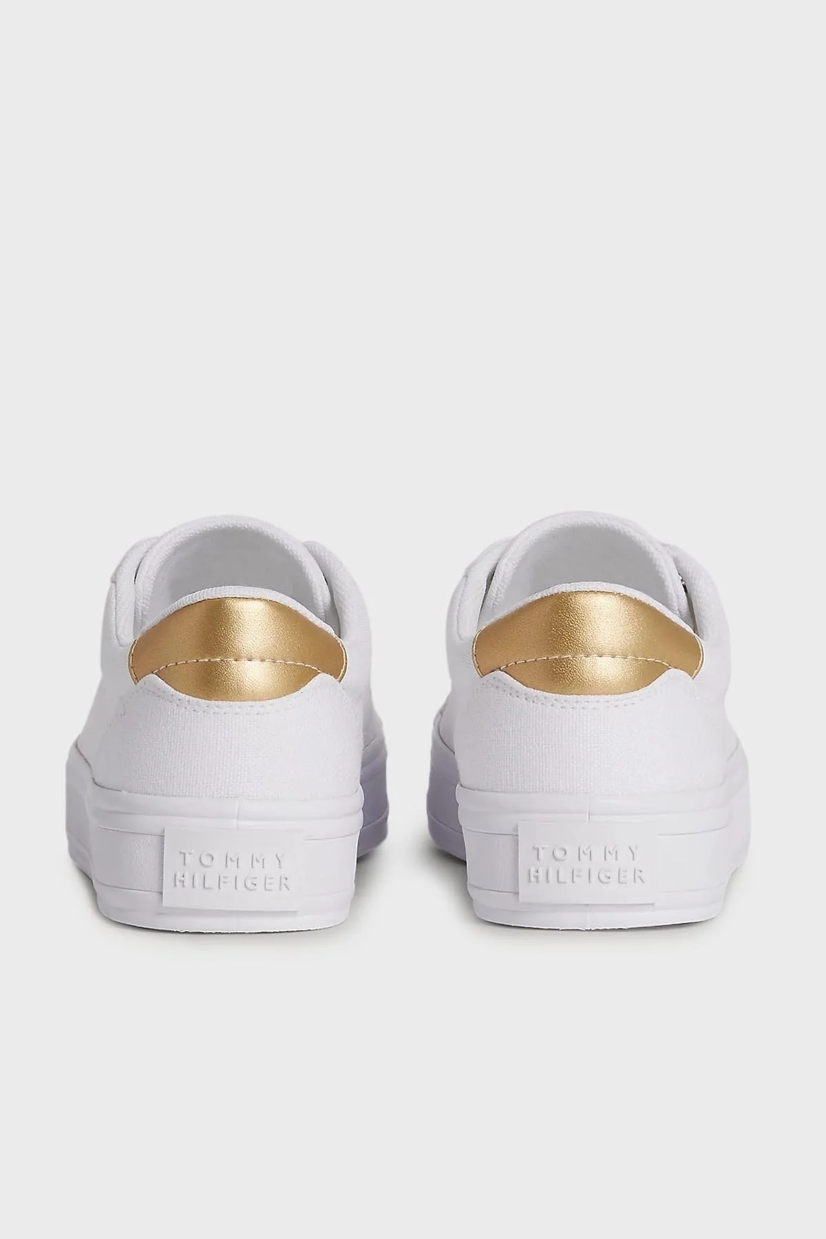 Tommy Hilfiger Kanvas Sneaker Bayan Ayakkabı FW0FW07682 YBS BEYAZ - 4