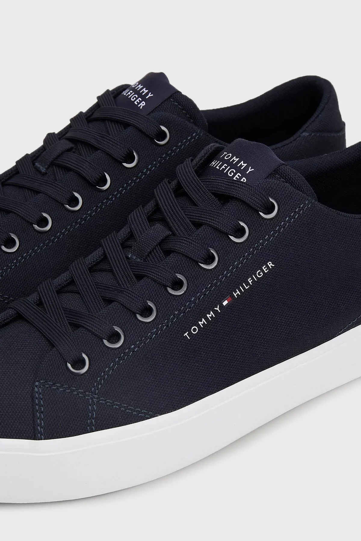 Tommy Hilfiger Kanvas Sneaker Erkek Ayakkabı FM0FM04882 DW5 LACİVERT - 5
