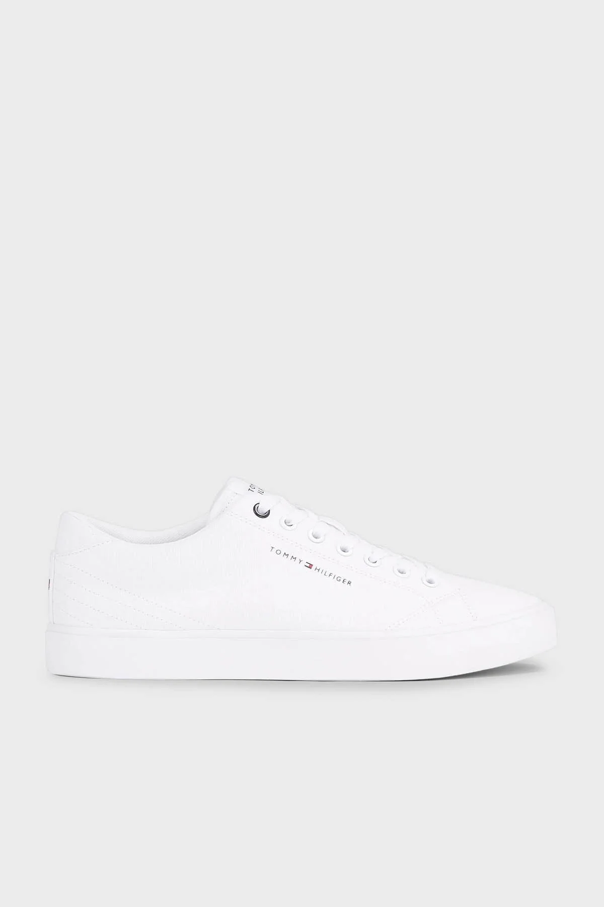 Tommy Hilfiger Kanvas Sneaker Erkek Ayakkabı FM0FM04882 YBS BEYAZ - 1