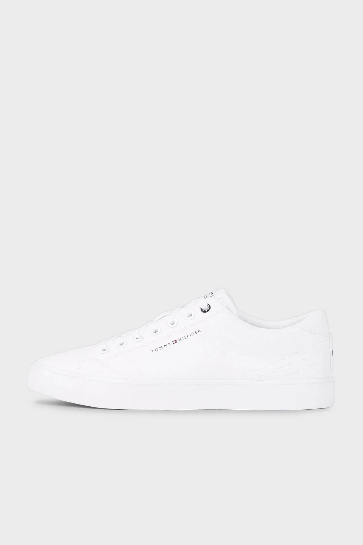 Tommy Hilfiger Kanvas Sneaker Erkek Ayakkabı FM0FM04882 YBS BEYAZ - 3
