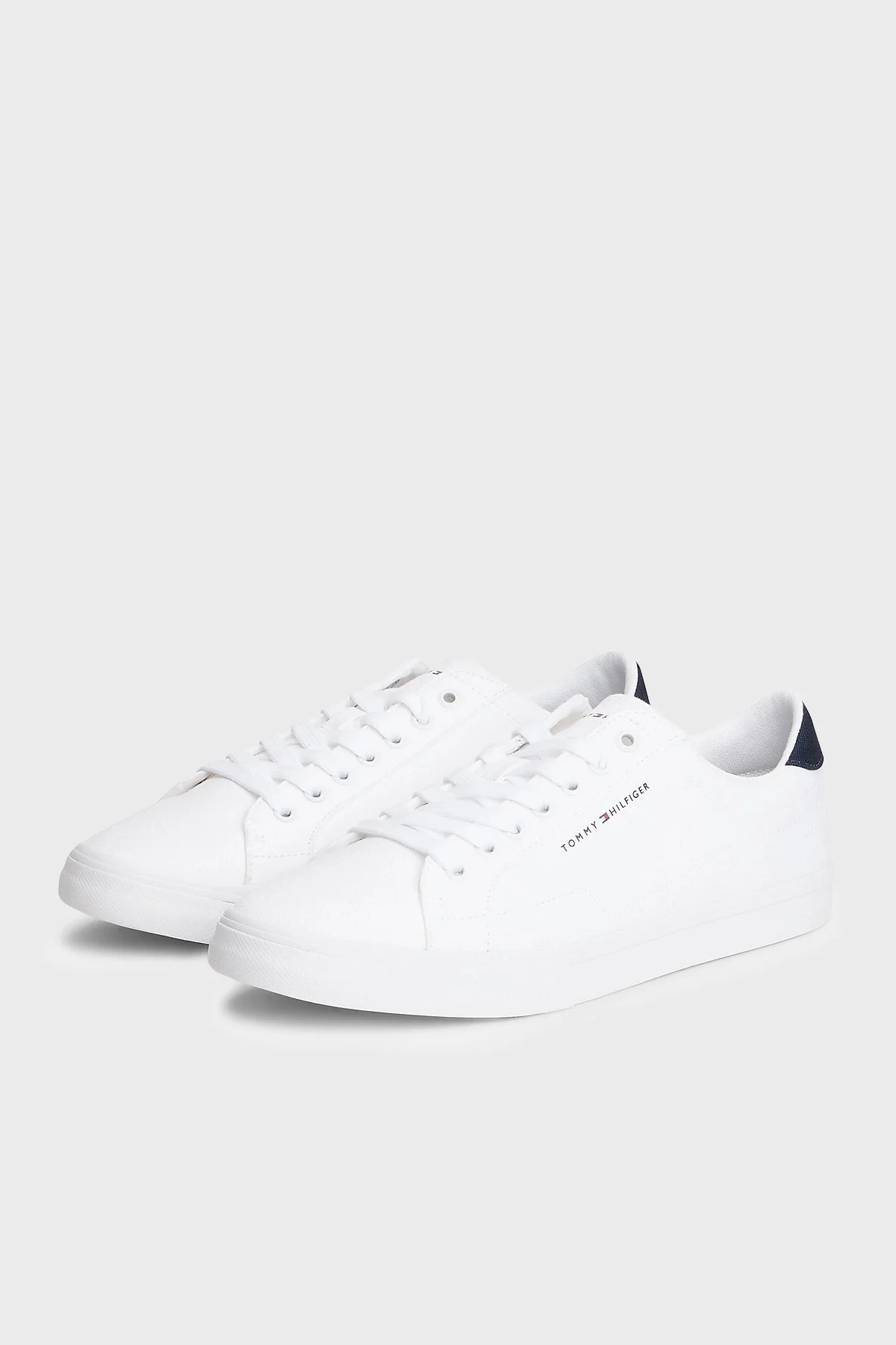 Tommy Hilfiger Kanvas Sneaker Erkek Ayakkabı FM0FM05688 YBS BEYAZ - 2