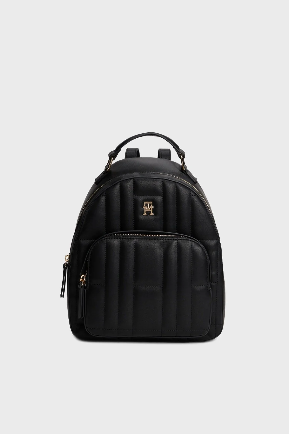 Tommy Hilfiger Kapitoneli Ayarlanabilir Çift Askılı Bayan Sırt Çantası AW0AW17472 BDS SİYAH - 1