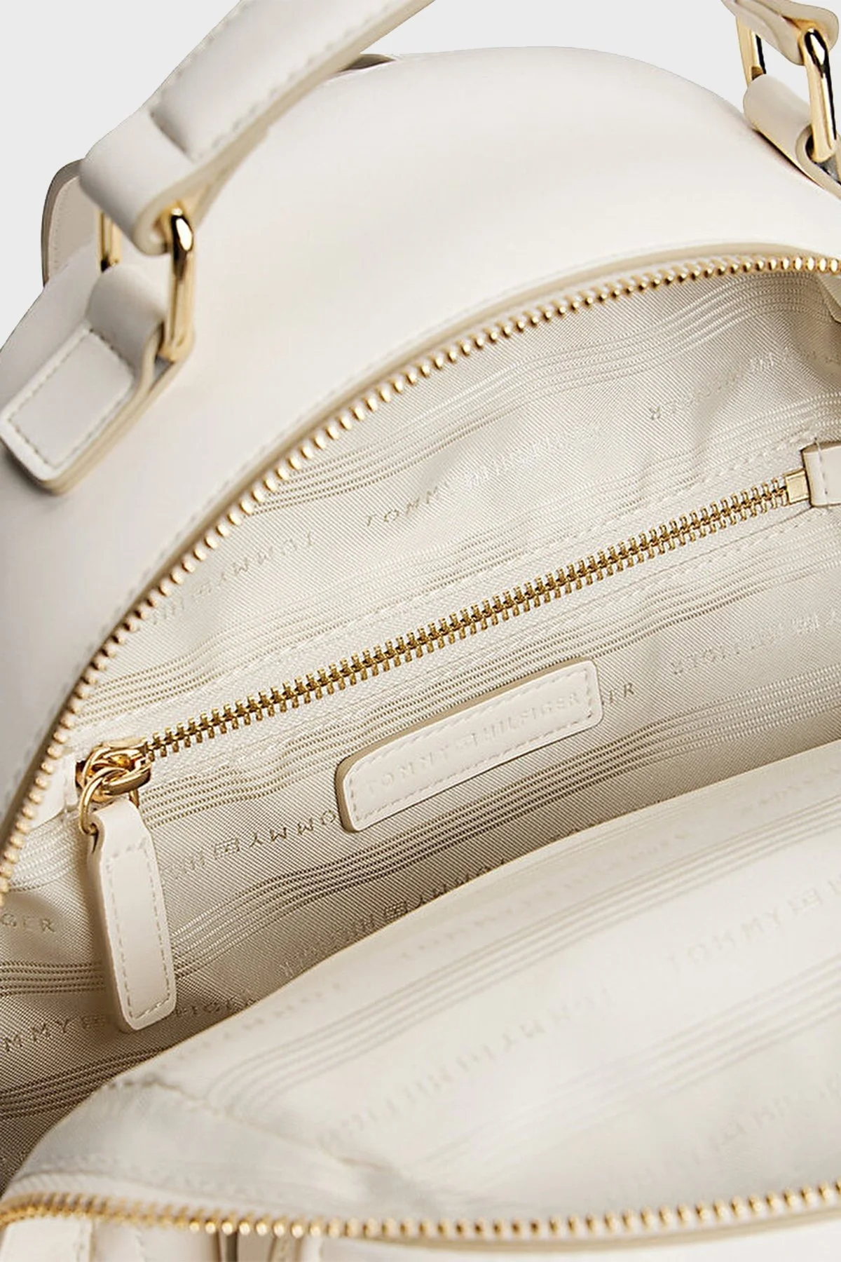 Tommy Hilfiger Kapitoneli Ayarlanabilir Çift Askılı Bayan Sırt Çantası AW0AW17472 Z00 AÇIK BEJ - 4