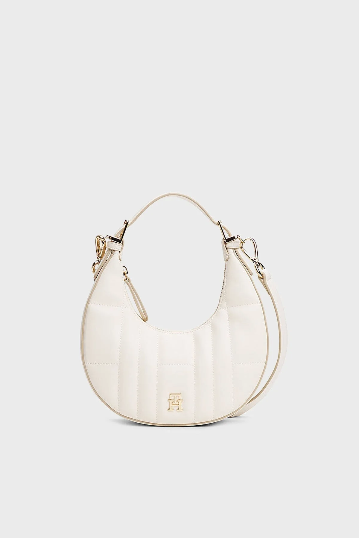 Tommy Hilfiger Kapitoneli Çıkarılabilir Askılı Bayan Çanta AW0AW17635 Z00 AÇIK BEJ - 1