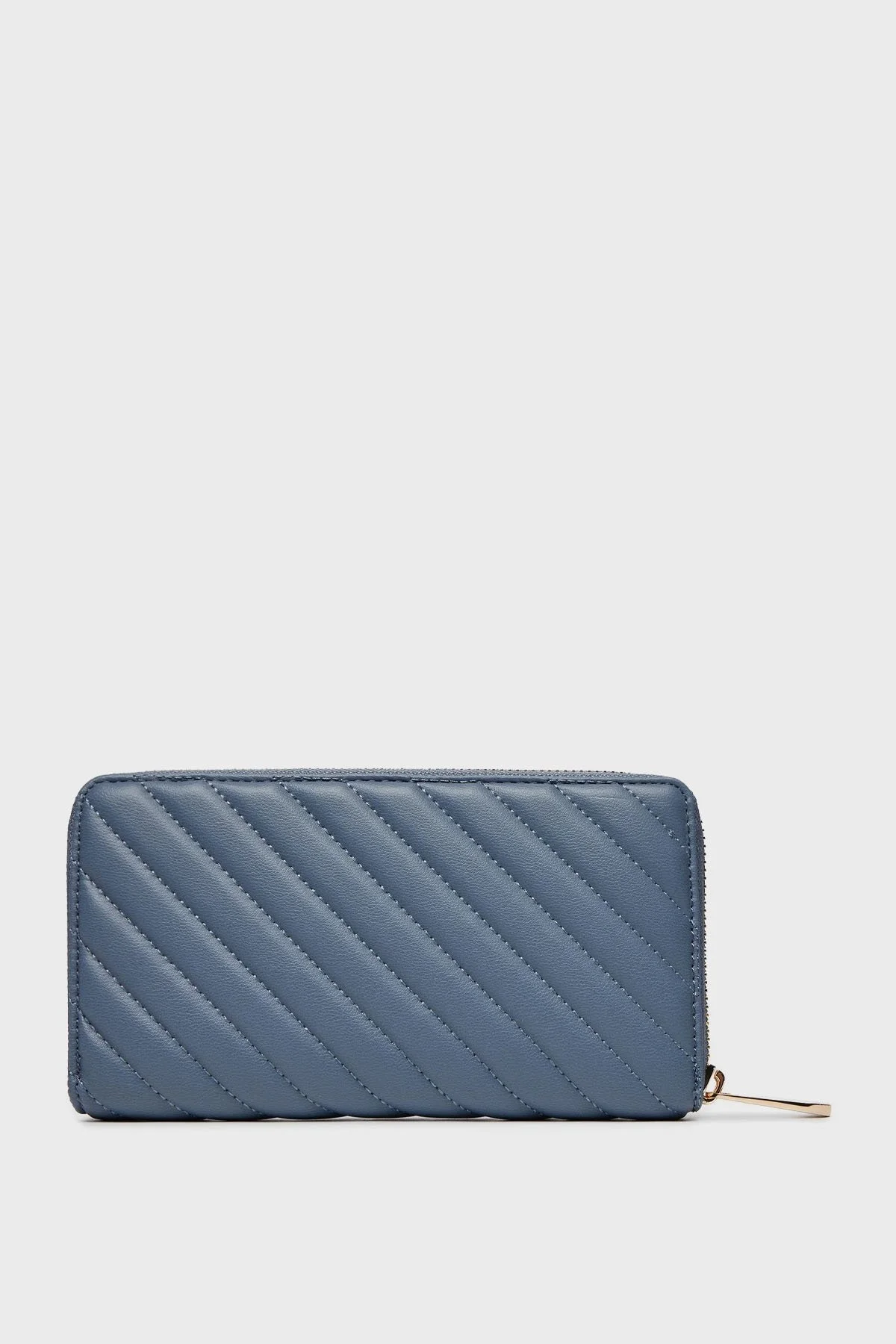 Tommy Hilfiger Kapitoneli Fermuarlı Bayan Cüzdan AW0AW17018 C0Z MAVİ - 2