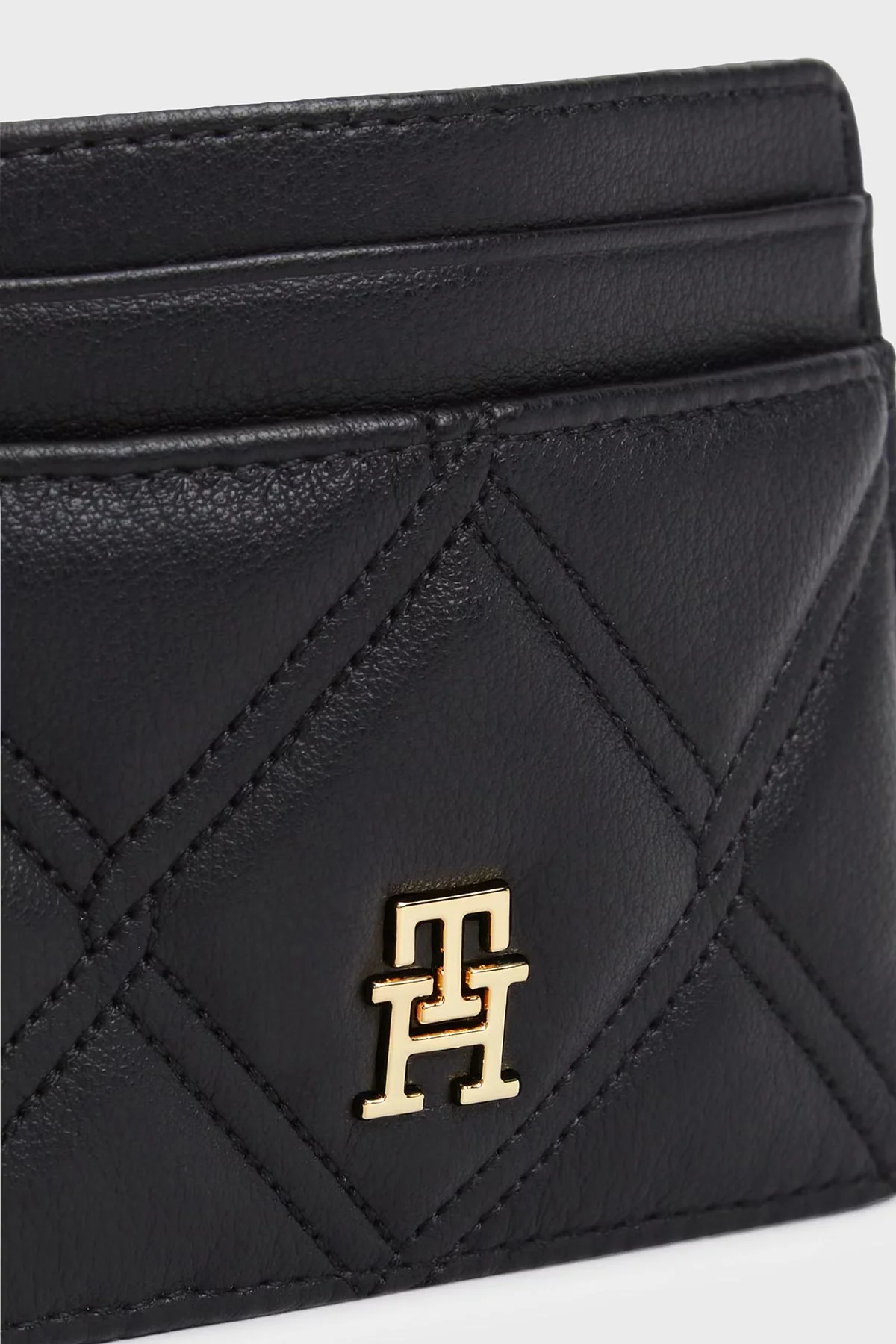 Tommy Hilfiger Kapitoneli Kadın Kartlık AW0AW18700 BDS Siyah - 4