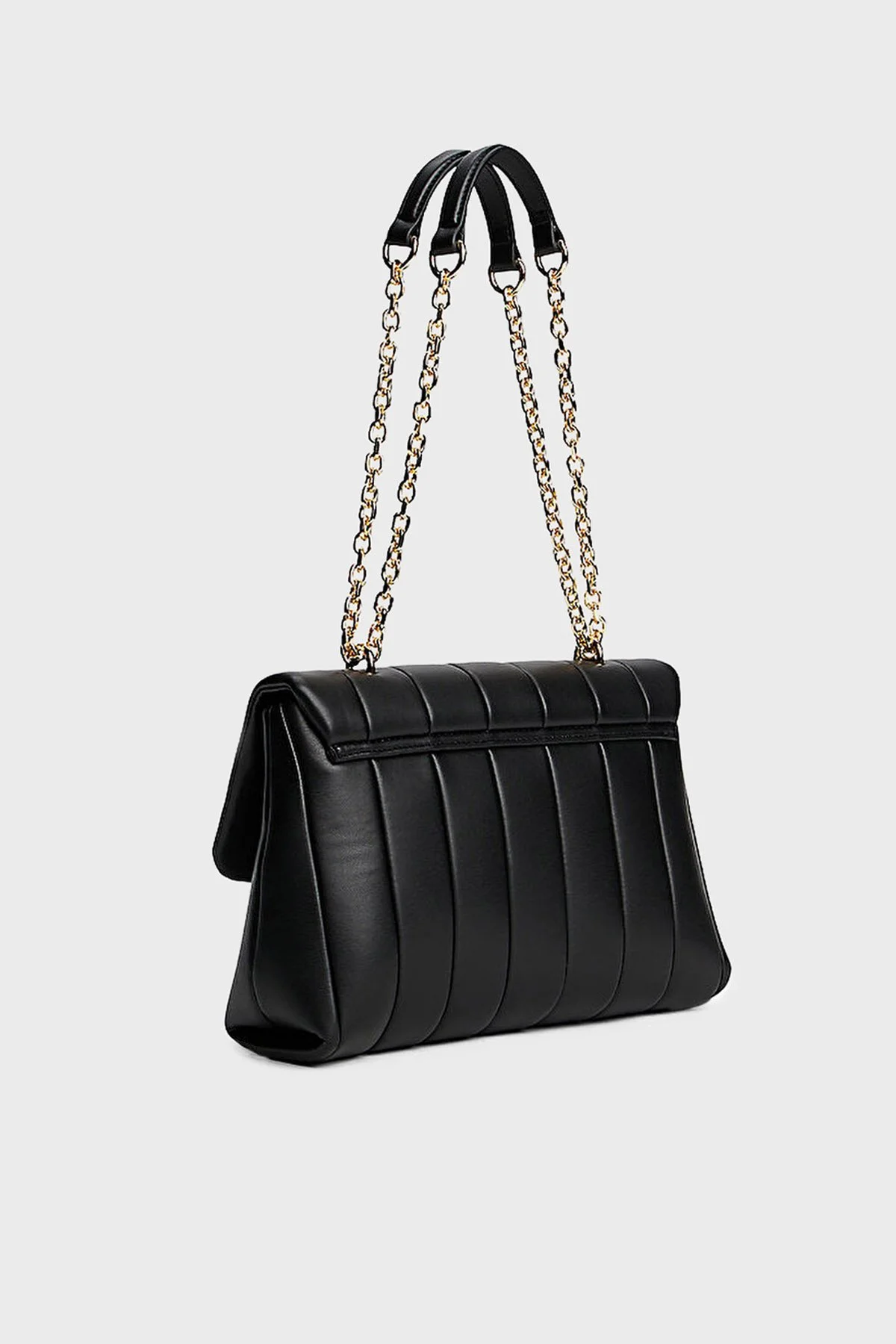 Tommy Hilfiger Kapitoneli Logolu Ayarlanabilir Zincir Askılı Bayan Çanta AW0AW17669 BDS SİYAH - 3