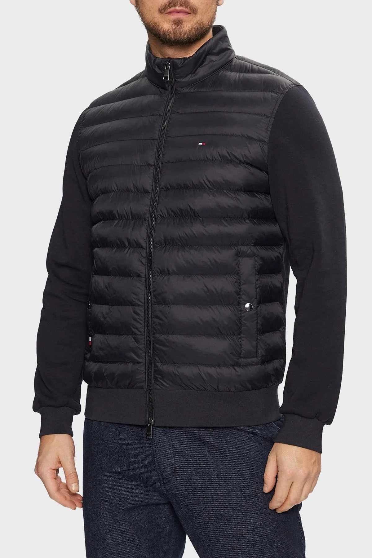 Tommy Hilfiger Kapitoneli Pamuklu Regular Fit Dik Yaka Erkek Ceket MW0MW37461 DW5 LACİVERT - 7