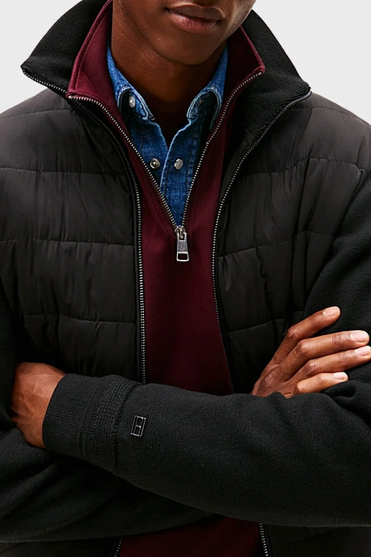 Tommy Hilfiger Kapitoneli Regular Fit Dik Yaka Erkek Ceket MW0MW40774 BDS SİYAH - 3