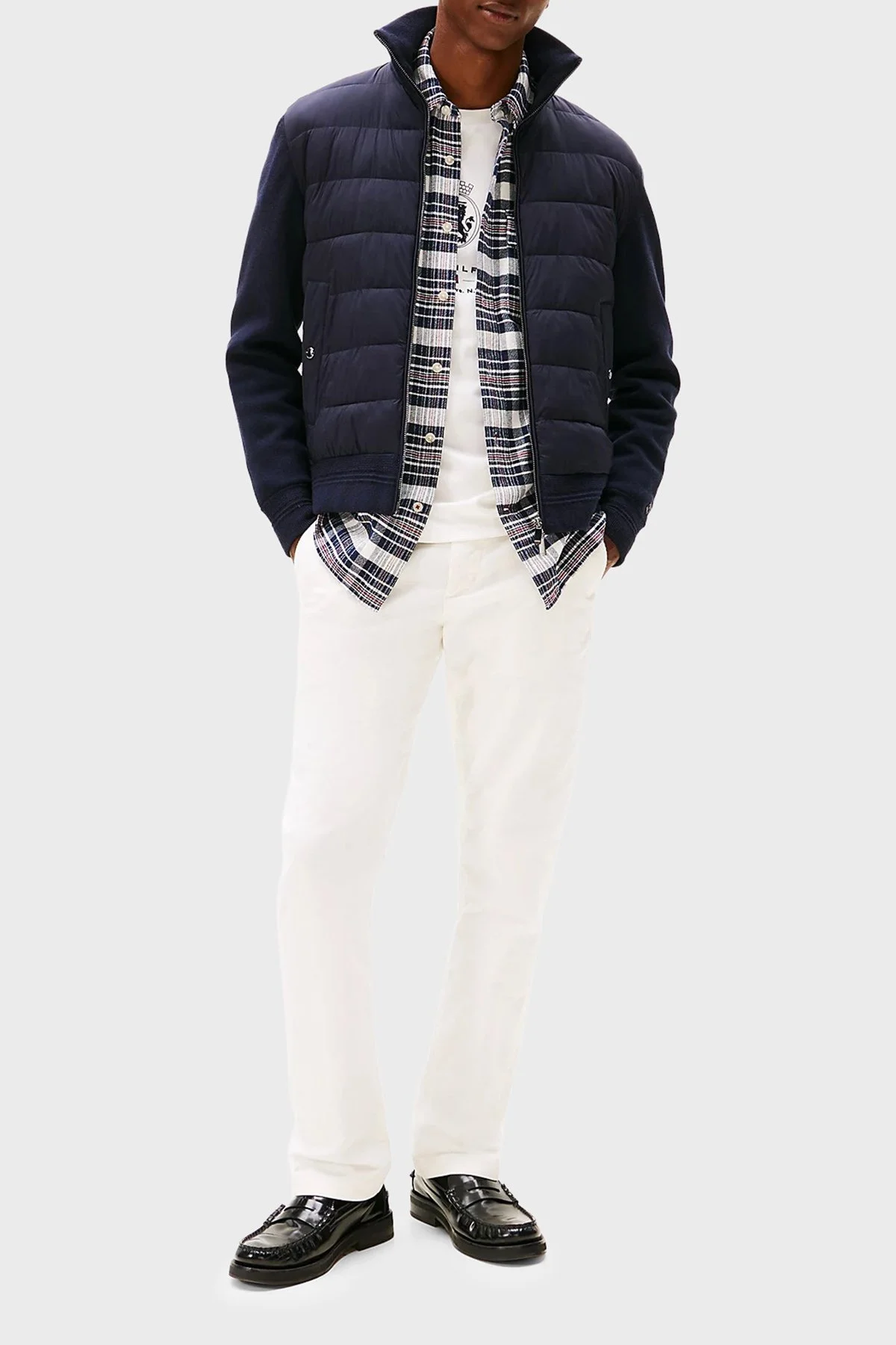 Tommy Hilfiger Kapitoneli Regular Fit Dik Yaka Erkek Ceket MW0MW40774 DW5 LACİVERT - 3