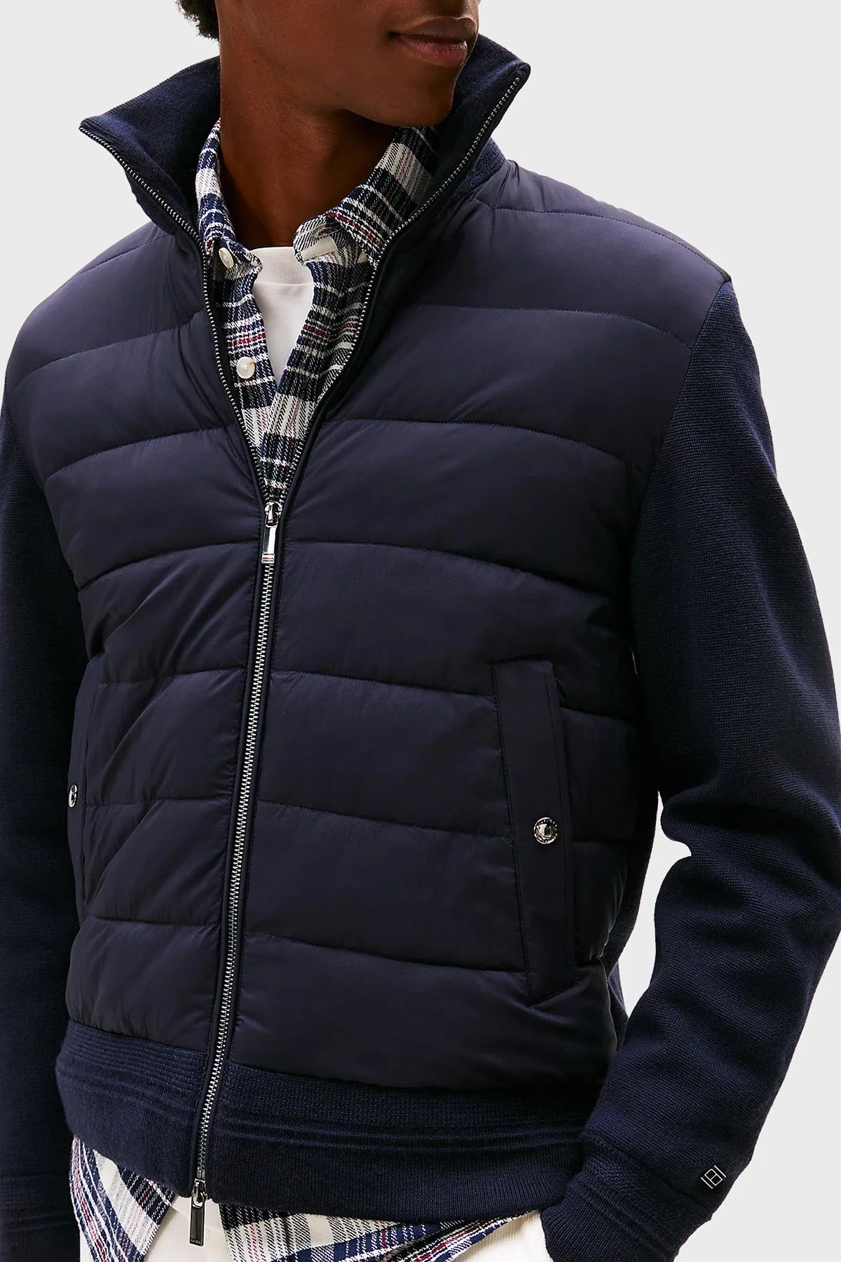 Tommy Hilfiger Kapitoneli Regular Fit Dik Yaka Erkek Ceket MW0MW40774 DW5 LACİVERT - 4