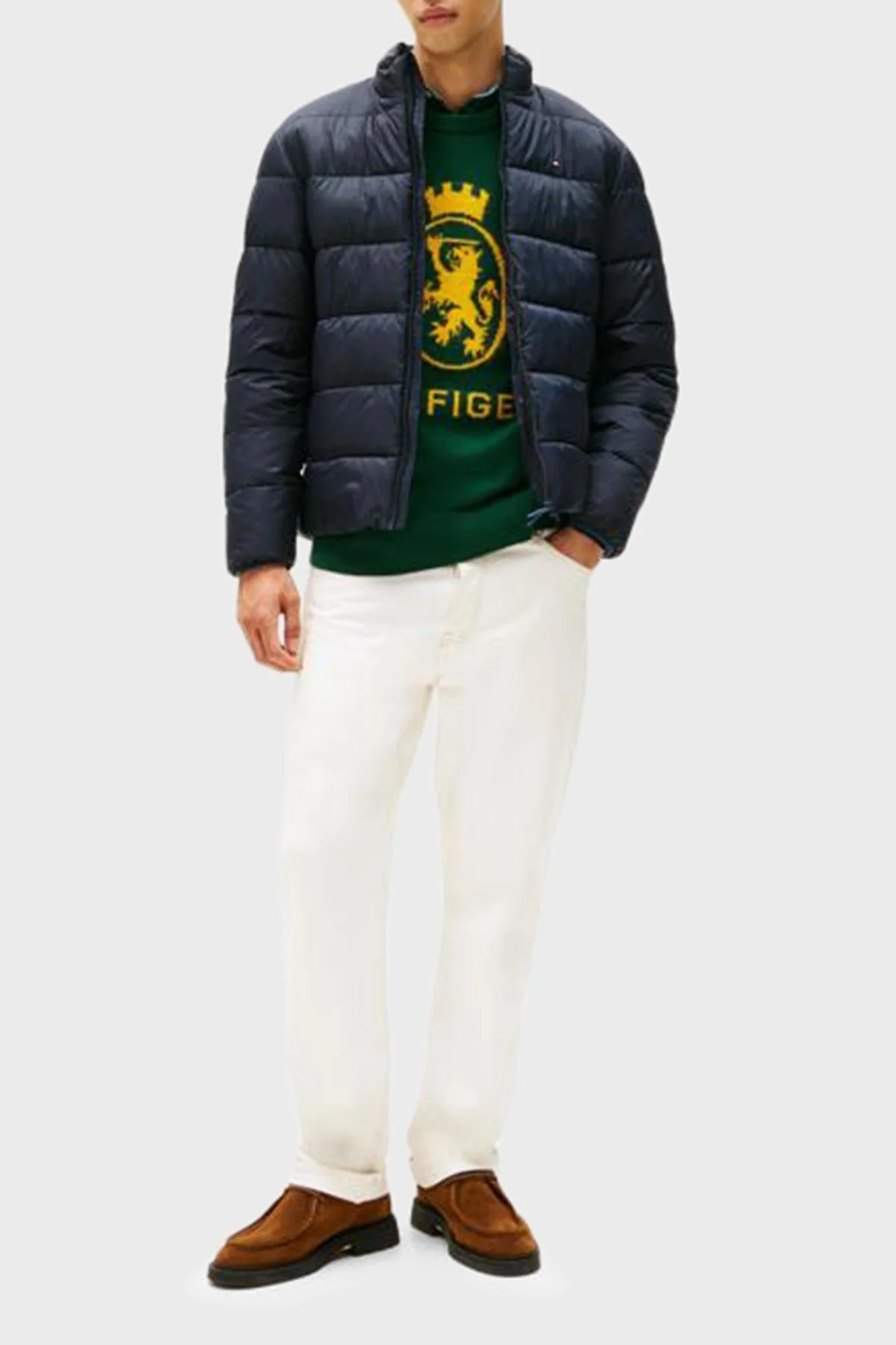 Tommy Hilfiger Kapitoneli Regular Fit Dik Yaka Erkek Mont MW0MW41982 DW5 LACİVERT - 2