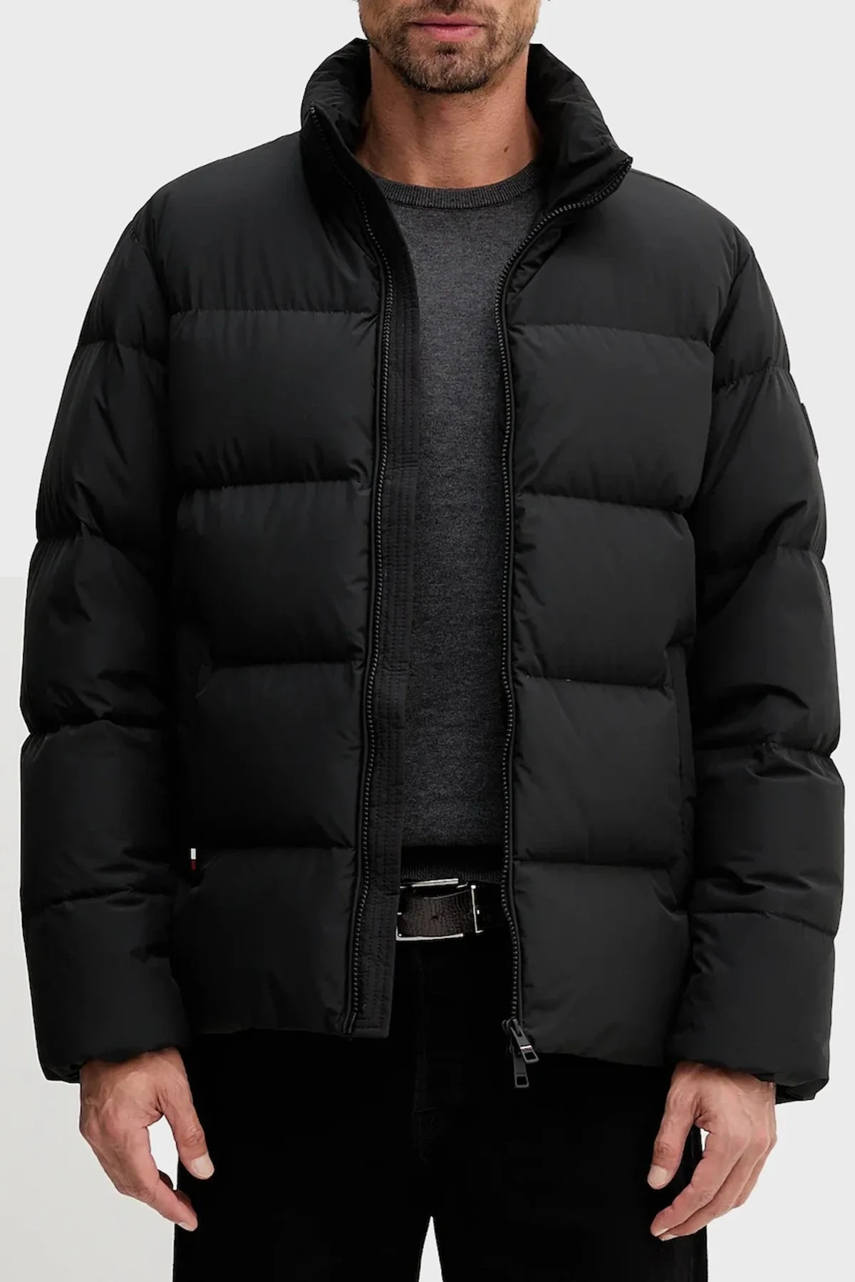 Tommy Hilfiger Kapitoneli Regular Fit Dik Yaka Şişme Erkek Mont MW0MW40615 BDS SİYAH - 4